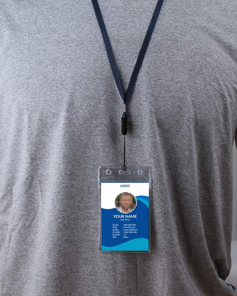 ICObuty Correa de cuello desmontable con cordón, 100 unidades, liberación rápida, venta completa a granel para portatarjetas de identificación,