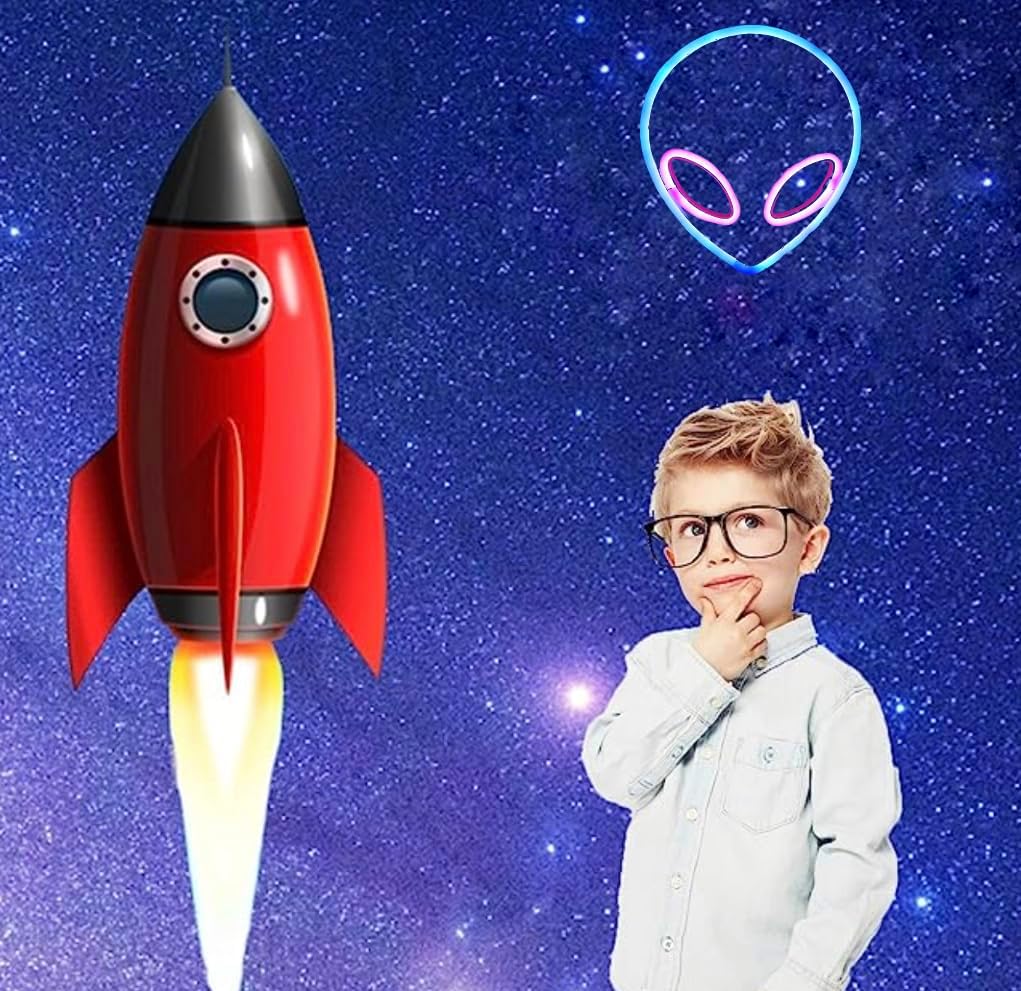 Letrero de neón de alienígena para decoración de telón de fondo con batería o USB, para decoración de habitación, letrero de neón LED para