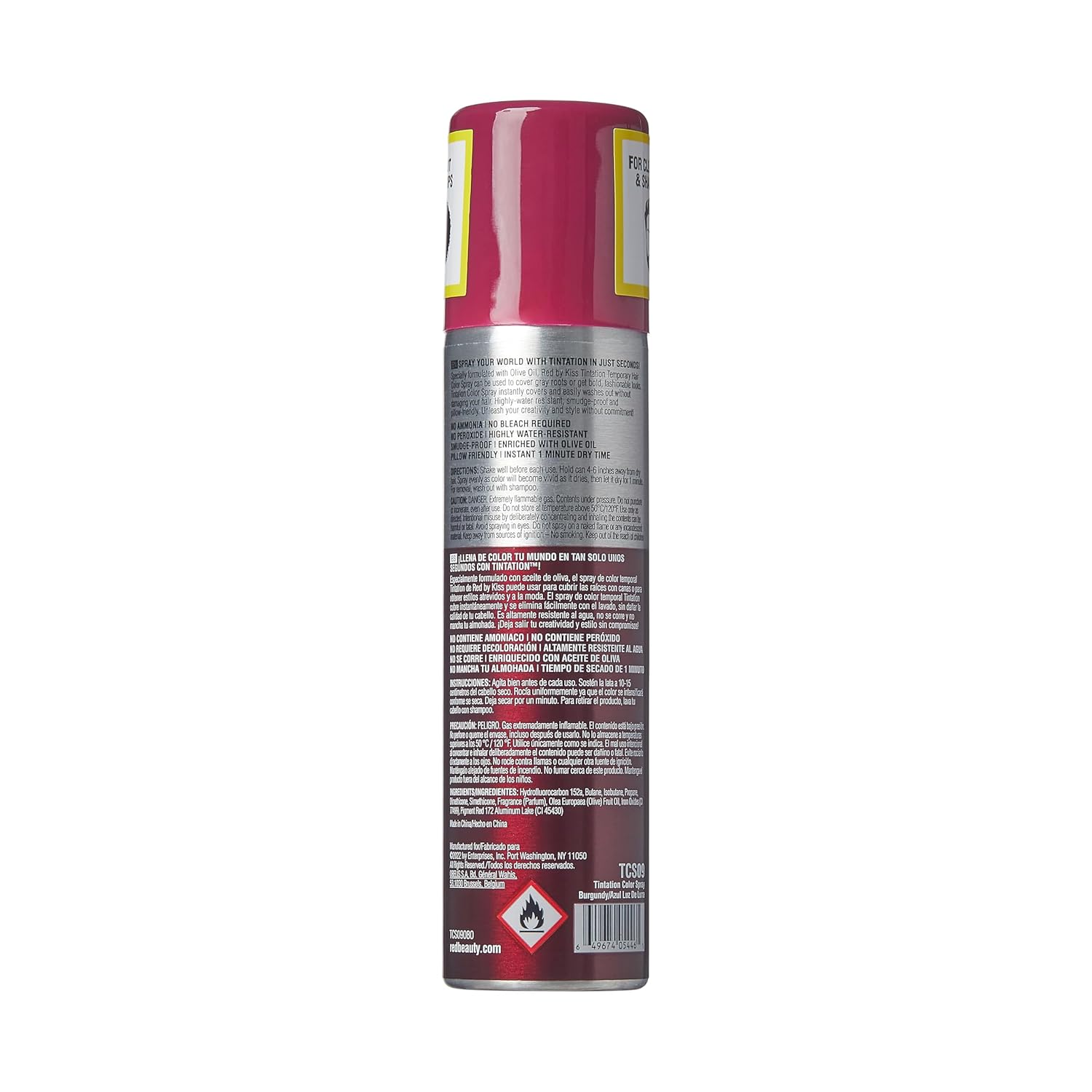 KISS TCS09 – Tinte en aerosol para cubrir la raíz de color burdeos, color gris, 2.82 onzas