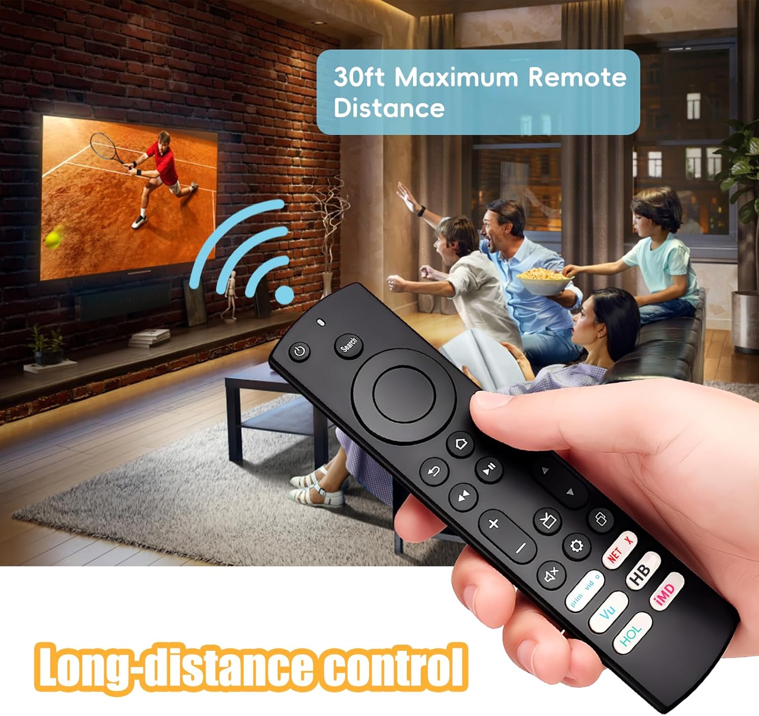 Mando a distancia de repuesto para Smart TV Insignia y televisores inteligentes Toshiba. (sin voz, 1 unidad)