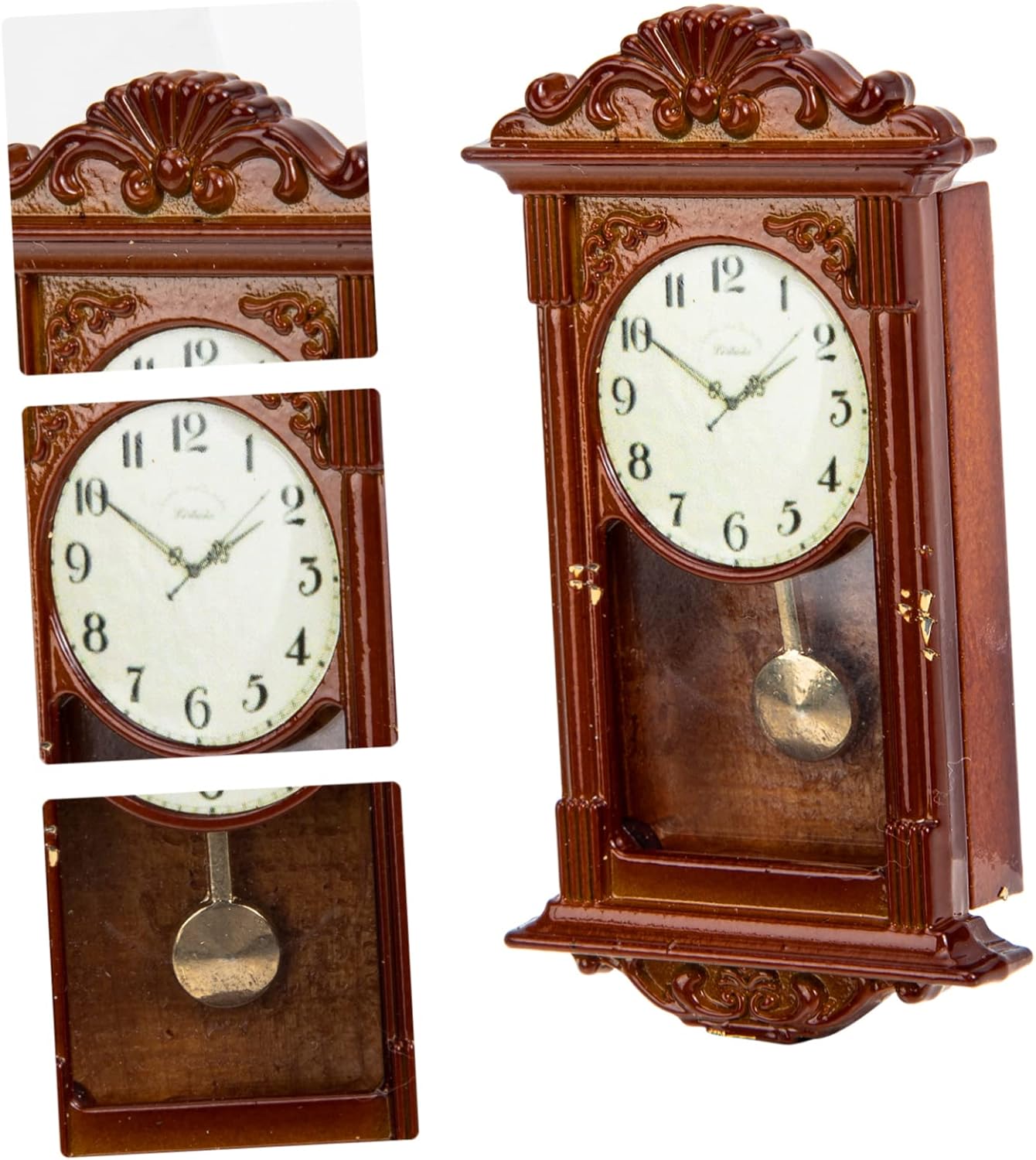 Accesorios para muebles en miniatura para casa de muñecas – Casa de muñecas Reloj romano Muñecas de madera Casa de muñecas Juguete miniatura Mini