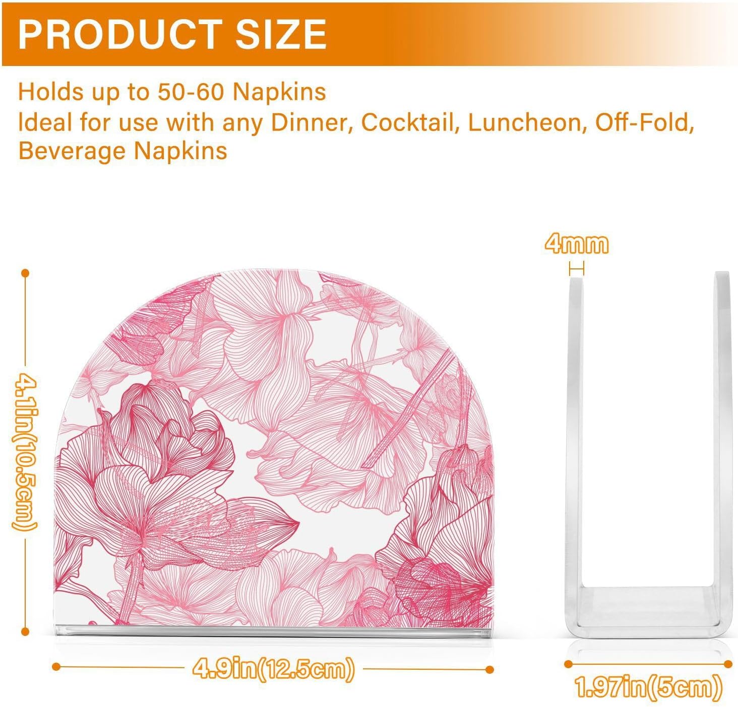 Servilletero de acrílico  Soporte para toallas de papel en transparente  Moderno soporte decorativo para servilletas de invitados para el hogar,