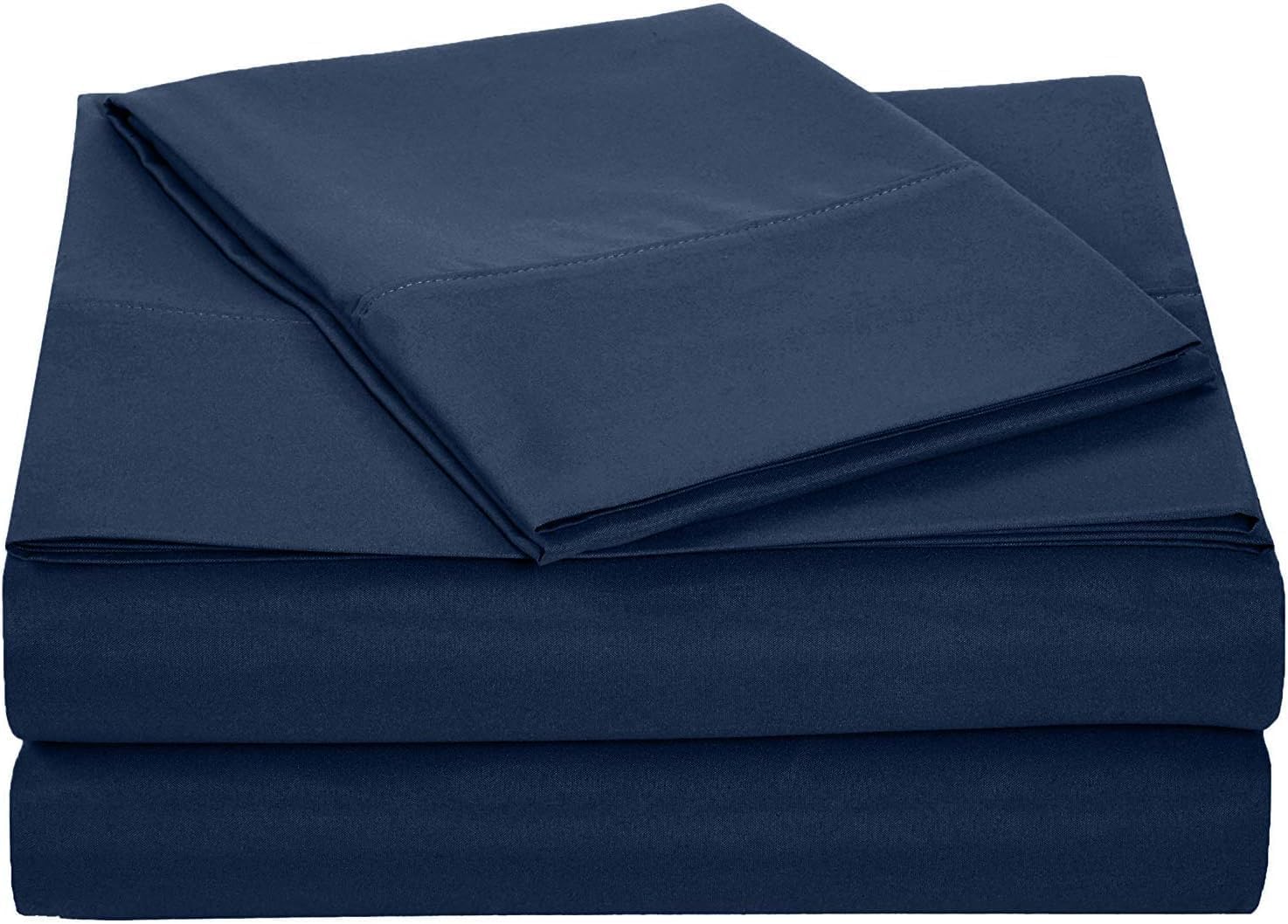 Juego de sábanas de microfibra prémium para autocaravana, (60 x 80 pulgadas), tamaño Queen, color azul marino sólido, se adapta a colchones de hasta