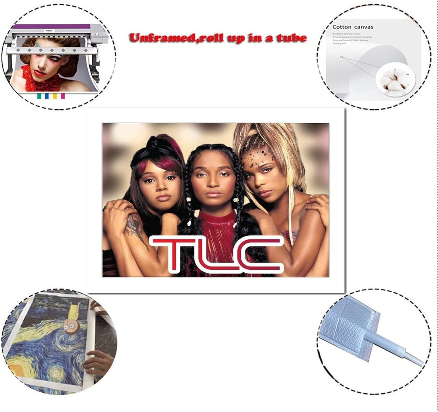 TLC – Póster decorativo para pared, para sala de estar, dormitorio, 08 x 12 pulgadas (7.9 x 11.8 in)