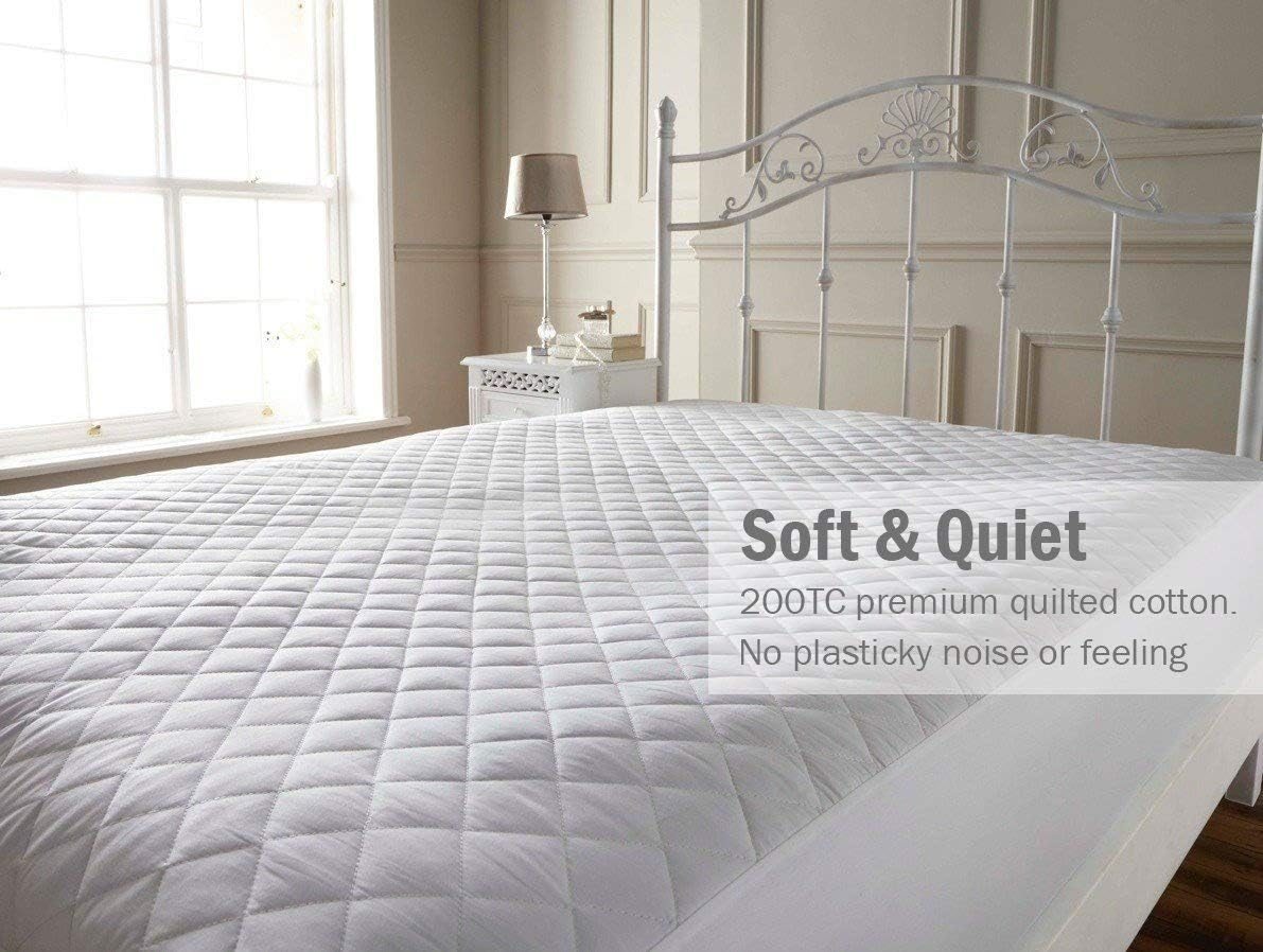 Protector impermeable algodón de colchón, ajustable - Imagen 4