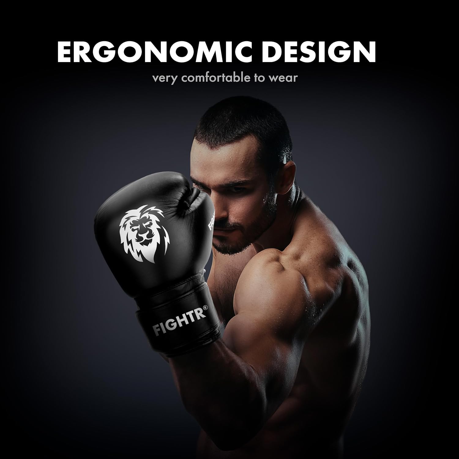 FIGHTR Guantes de boxeo profesionales hechos de cuero genuino  hombres y mujeres  para boxeo, artes marciales mixtas, artes marciales 10, 12, 14, 16