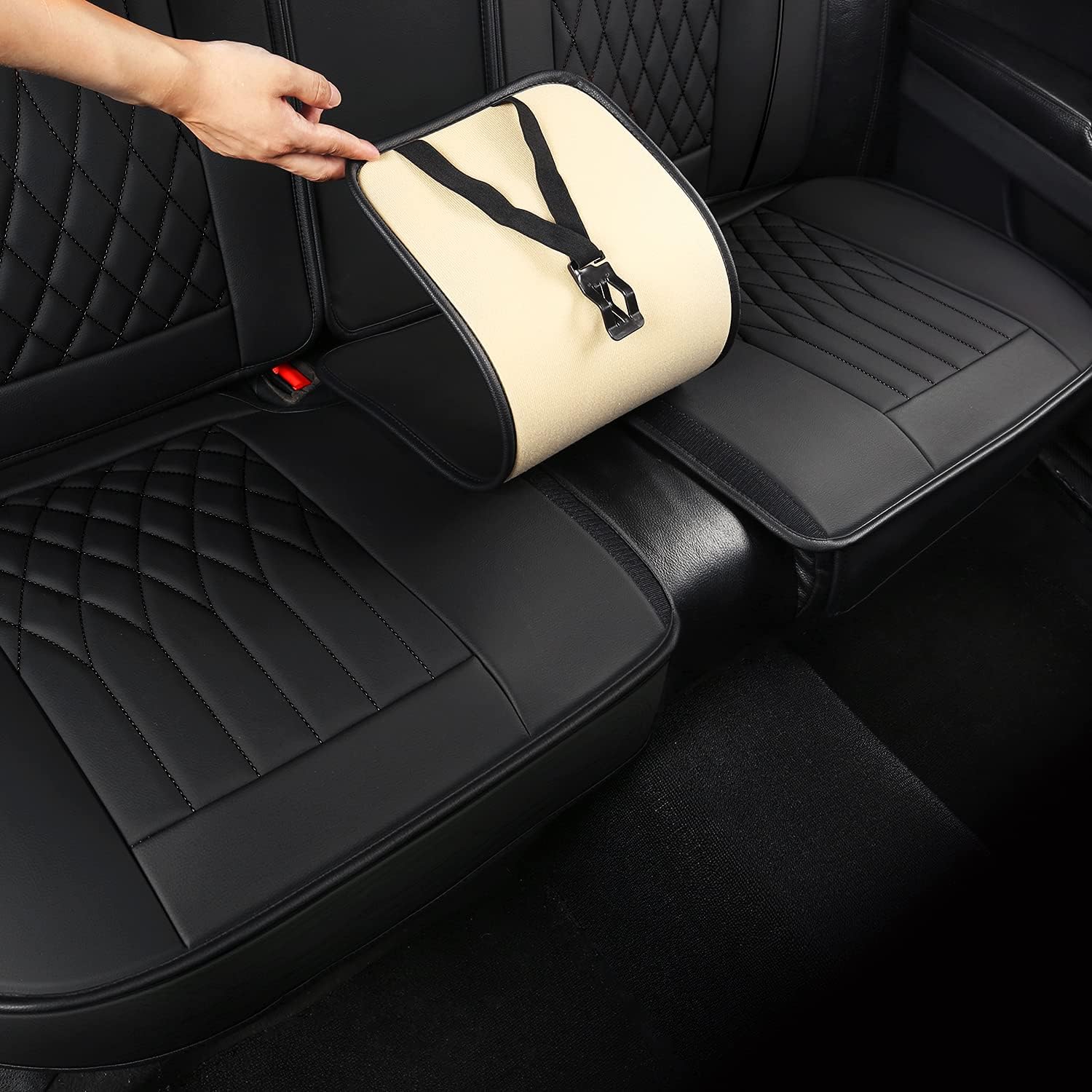 LUCKYMAN CLUB J01-LH – Juego completo de fundas universales para asiento de automóvil, se adapta a la mayoría de los sedanes, SUV, camiones,