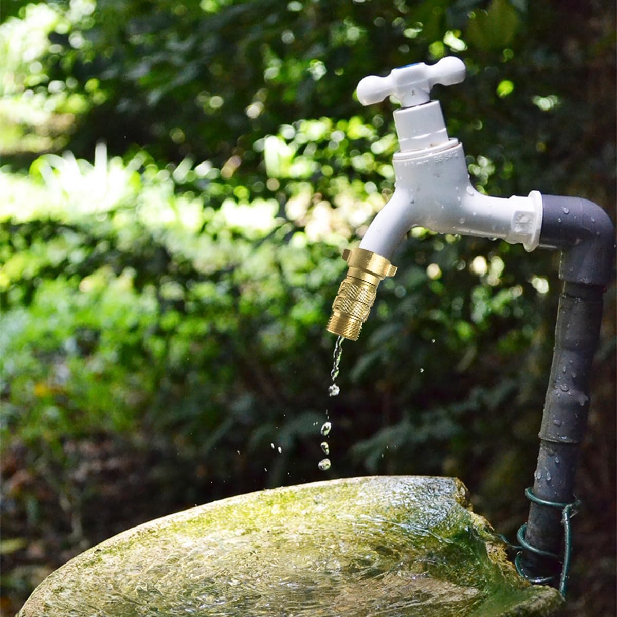 AUCELI Regulador de presión de agua para RV, reductor de presión de agua de latón con pantalla de filtro, regulador de agua de 40-50 PSI para