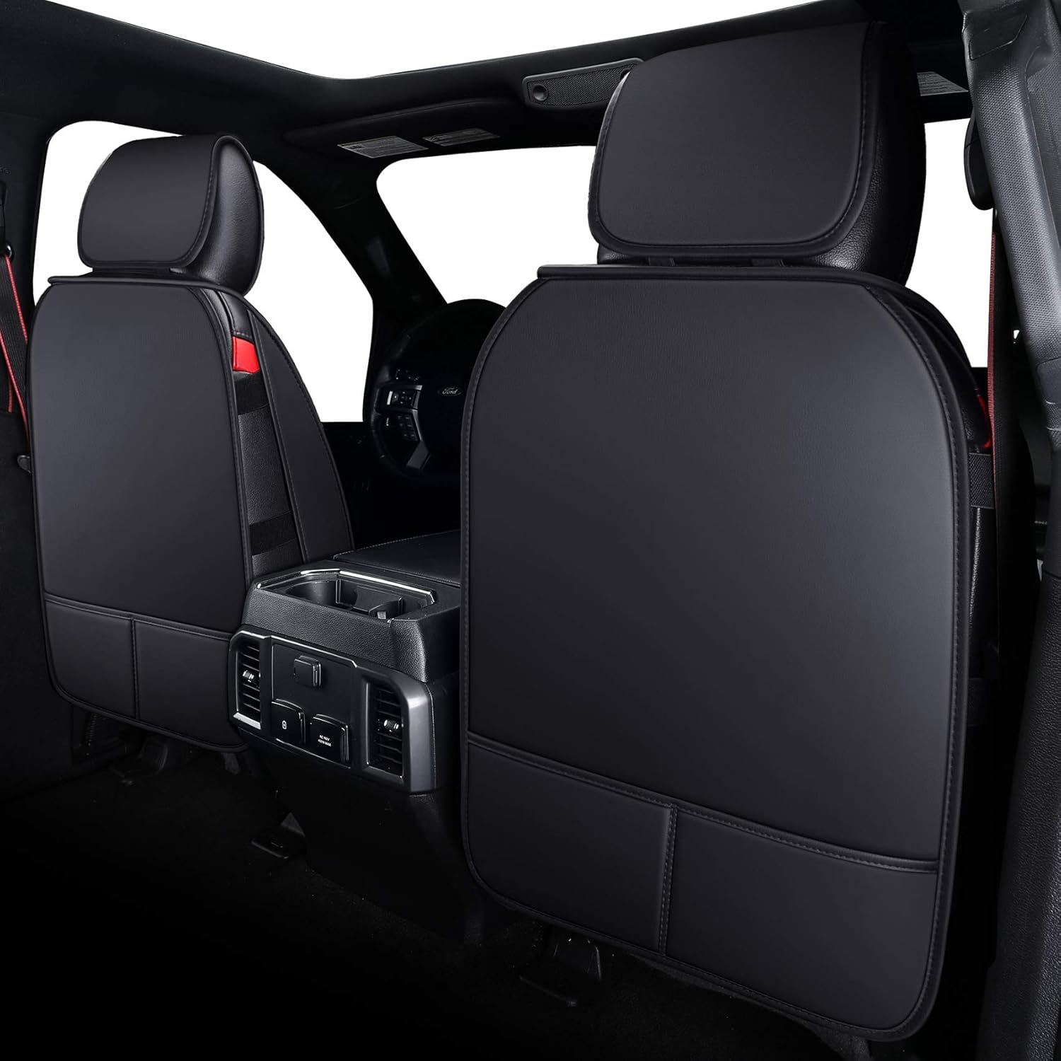 Fundas de asiento de coche Aierxuan de piel, para asiento delantero, para camión