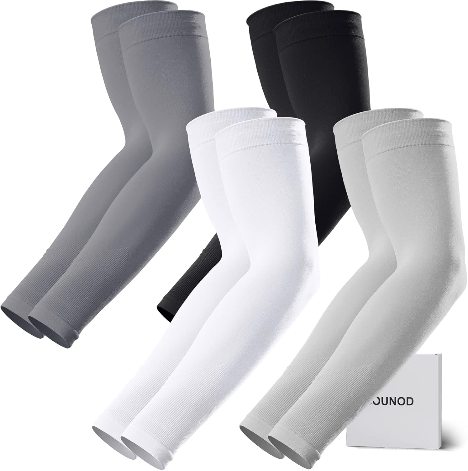 GOUNOD Mangas de compresión para hombres y mujeres, mangas de compresión para cubrir los brazos para hombres que trabajan, mangas solares para
