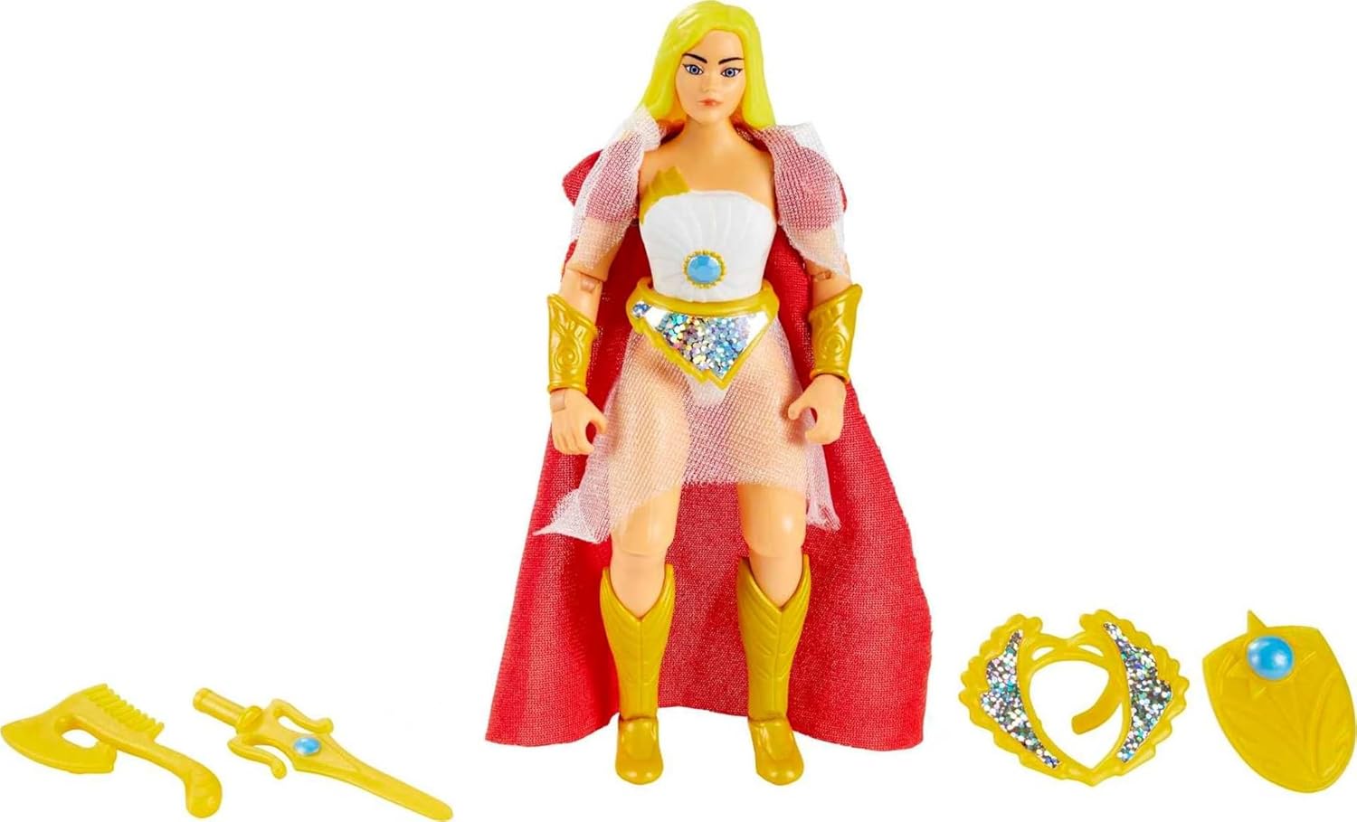 Masters of the Universe Origins Figura de acción, She-Ra, coleccionable, la mujer más poderosa de MOTU, 16 articulaciones articuladas, 5.5 pulgadas
