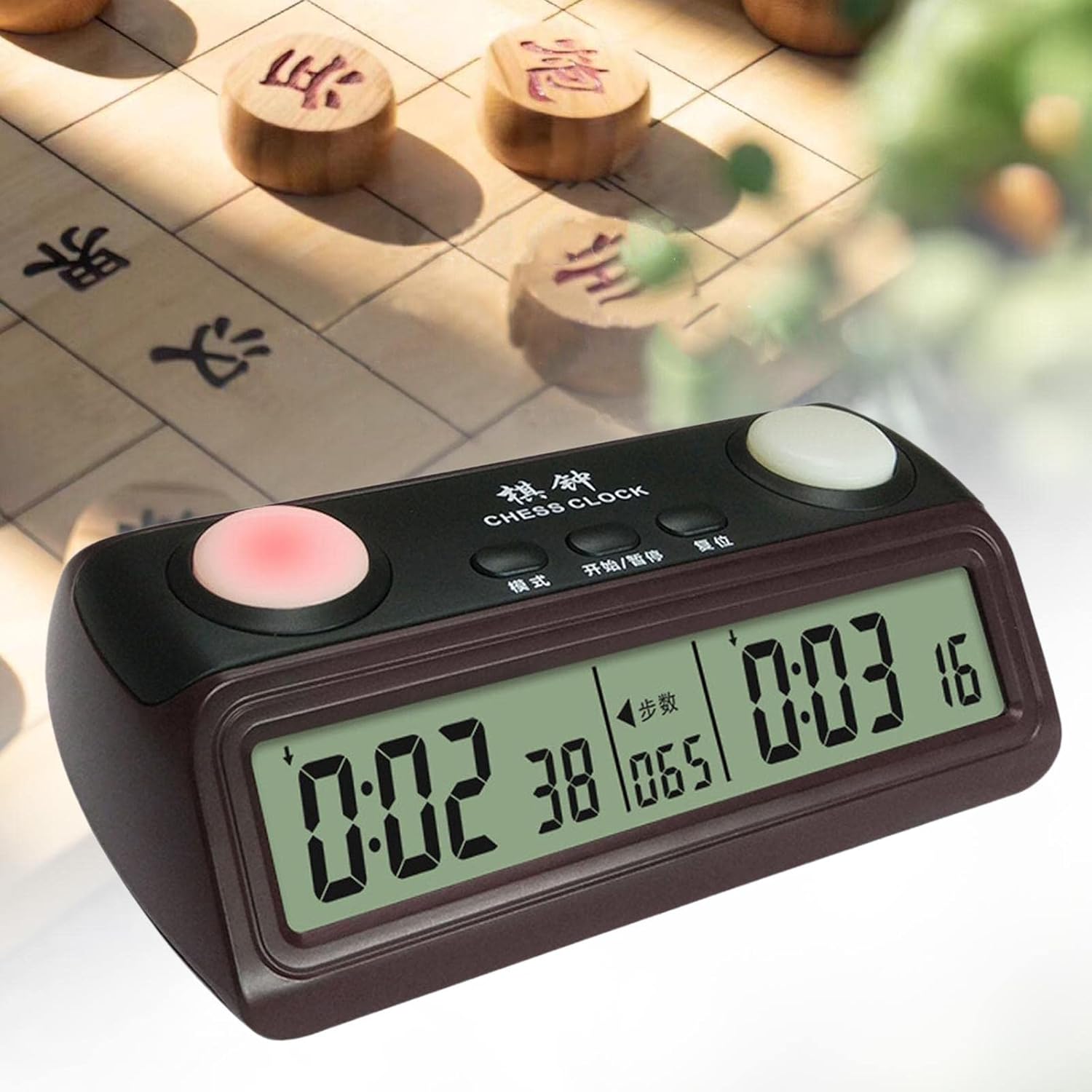rockible Temporizador de reloj de ajedrez para juegos de mesa, temporizador electrónico de cuenta hacia arriba, temporizador digital de ajedrez para