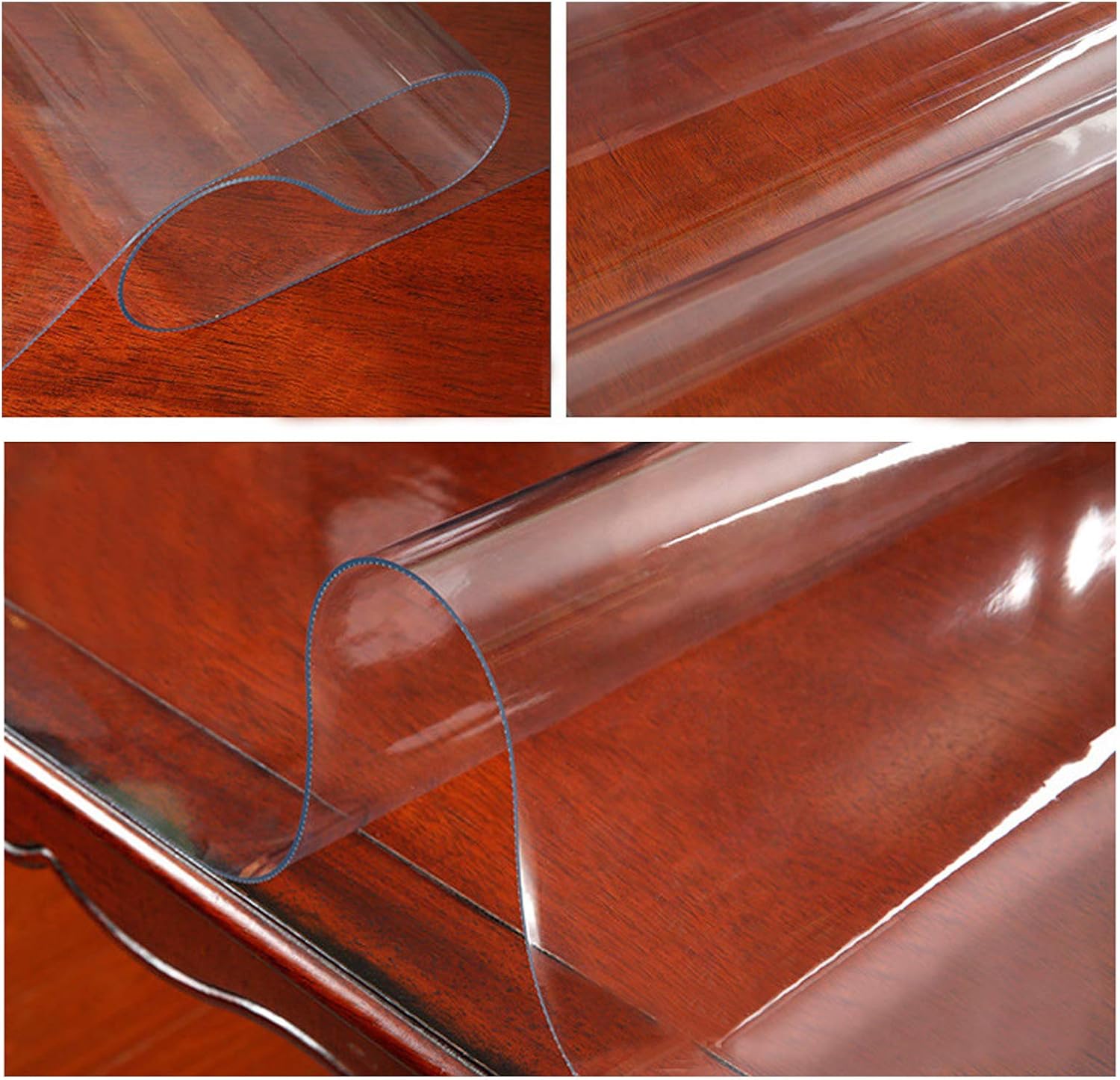 Gdrasuya10 Protector de PVC transparente de 43.3 pulgadas, protector de mesa de comedor, resistente al agua y al aceite, protector de mesa