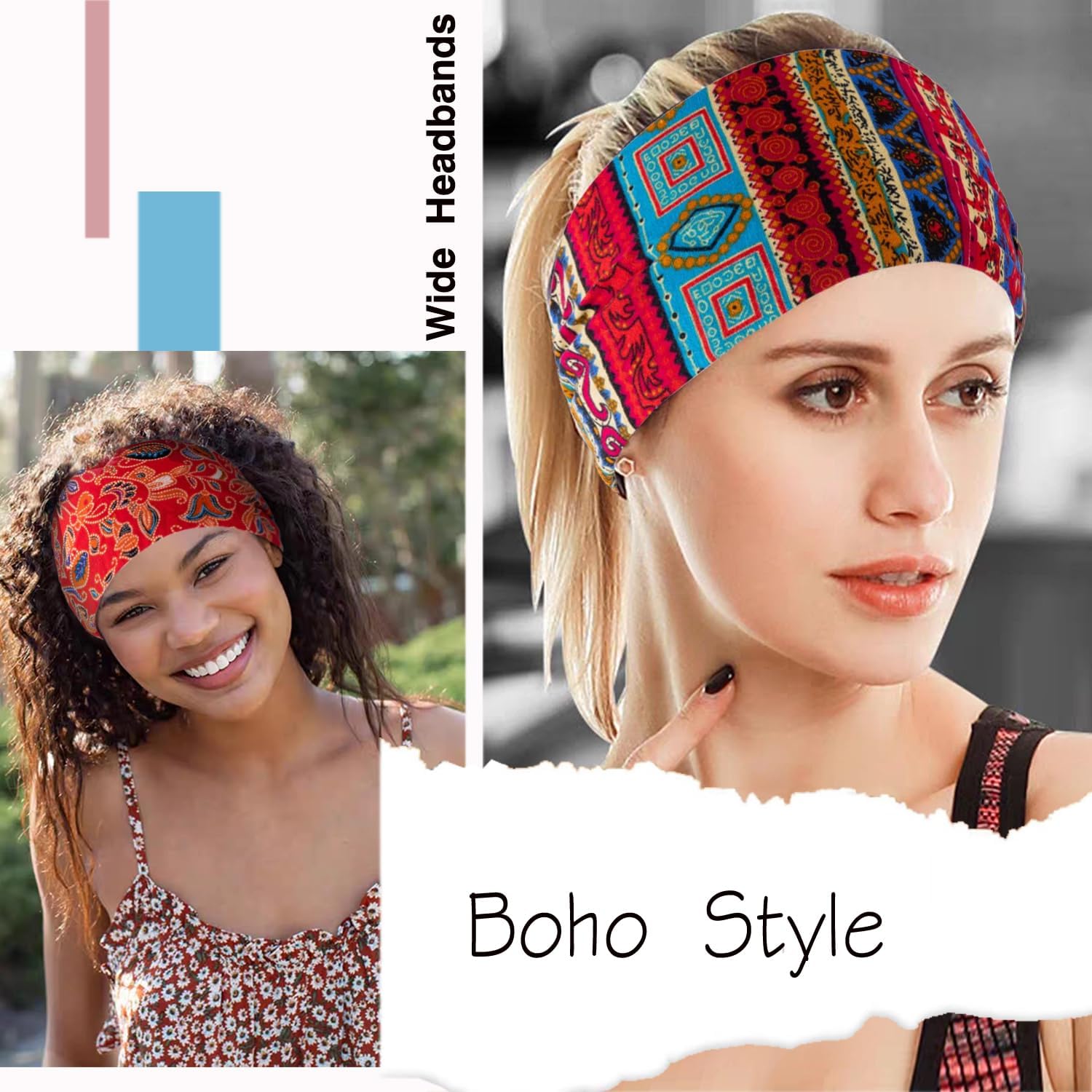 Diademas anchas para mujeres y niñas, banda elástica antideslizante para mujer, bandas de cabeza modernas, diadema elegante para la cabeza, diademas