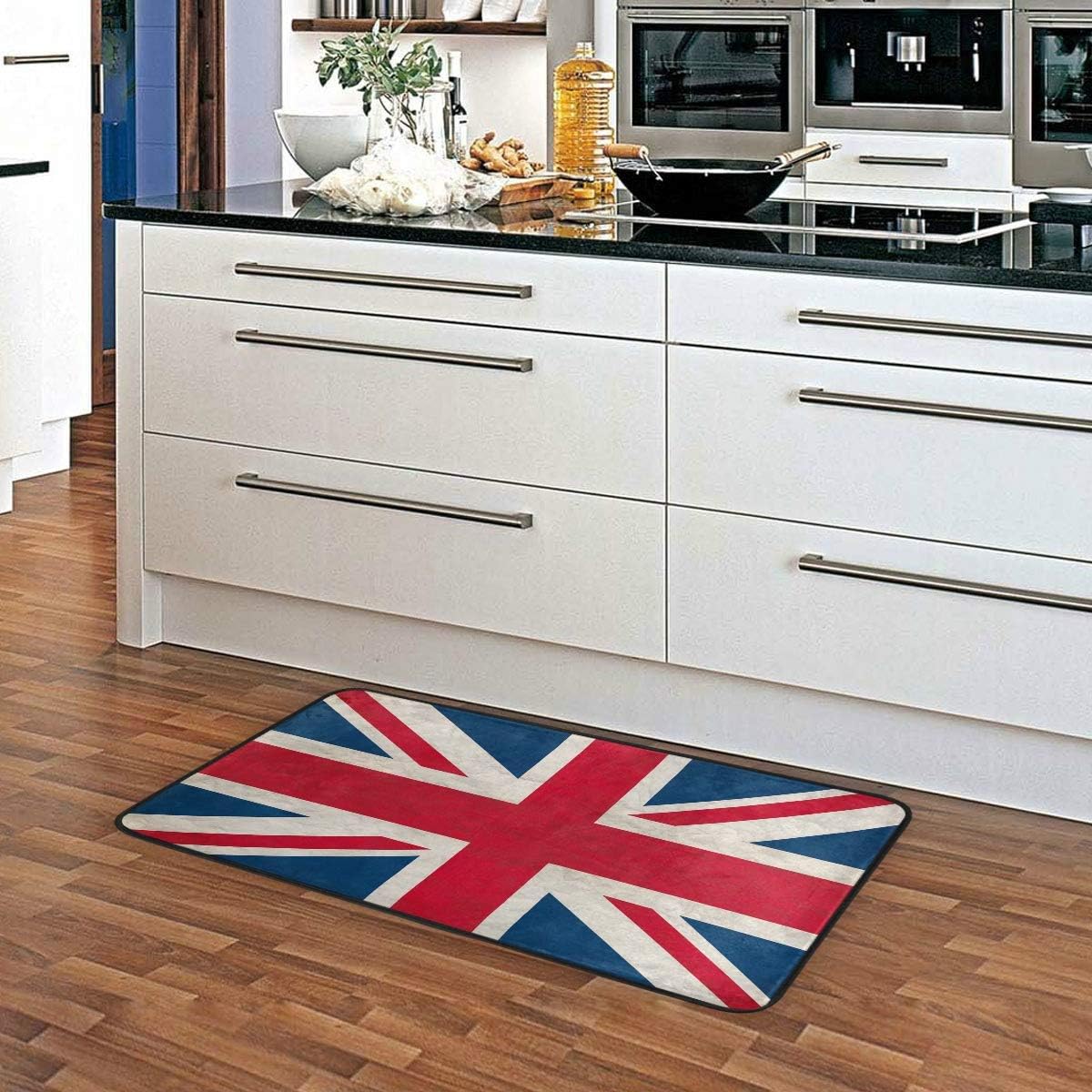ALAZA Retro Union Jack British Flag Non Slip Kitchen Floor Mat Kitchen Rug for Entryway Hallway Bathroom Living Room Bedroom 39 x 20 inches(1.7′ x