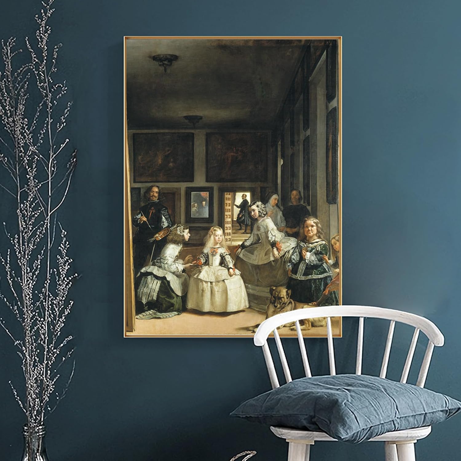 Yomcut Diego Velázquez – Lienzo decorativo para pared, póster de Las Meninas, famosas reproducciones de pintura al óleo, impresiones clásicas,