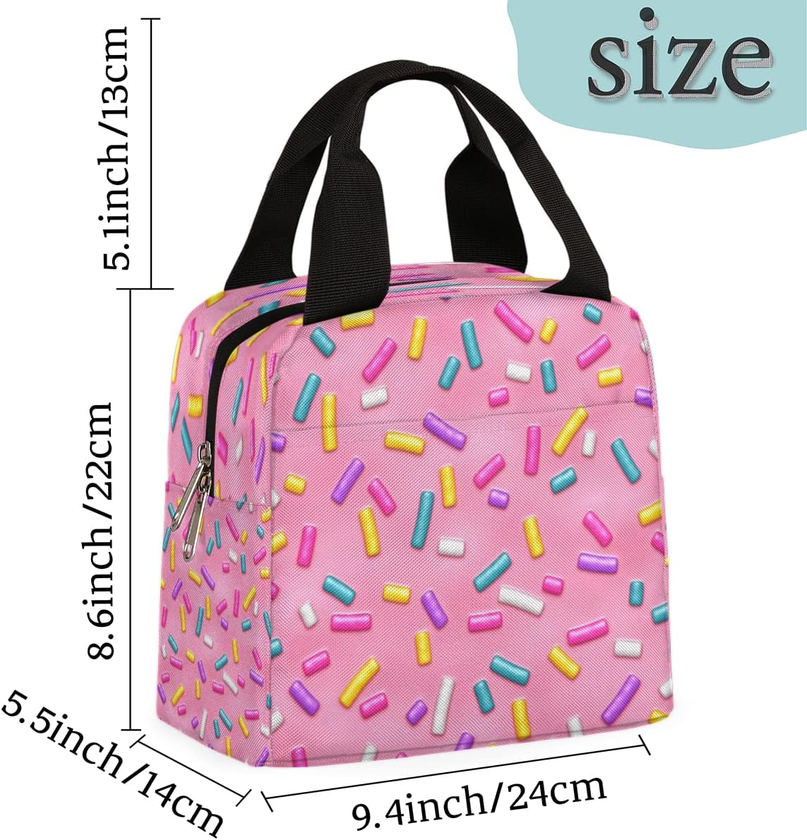 Bolsas de almuerzo para mujeres y hombres, lonchera con aislamiento de dulces, rosquillas, caramelos, reutilizable, bolsa de almuerzo para niñas,