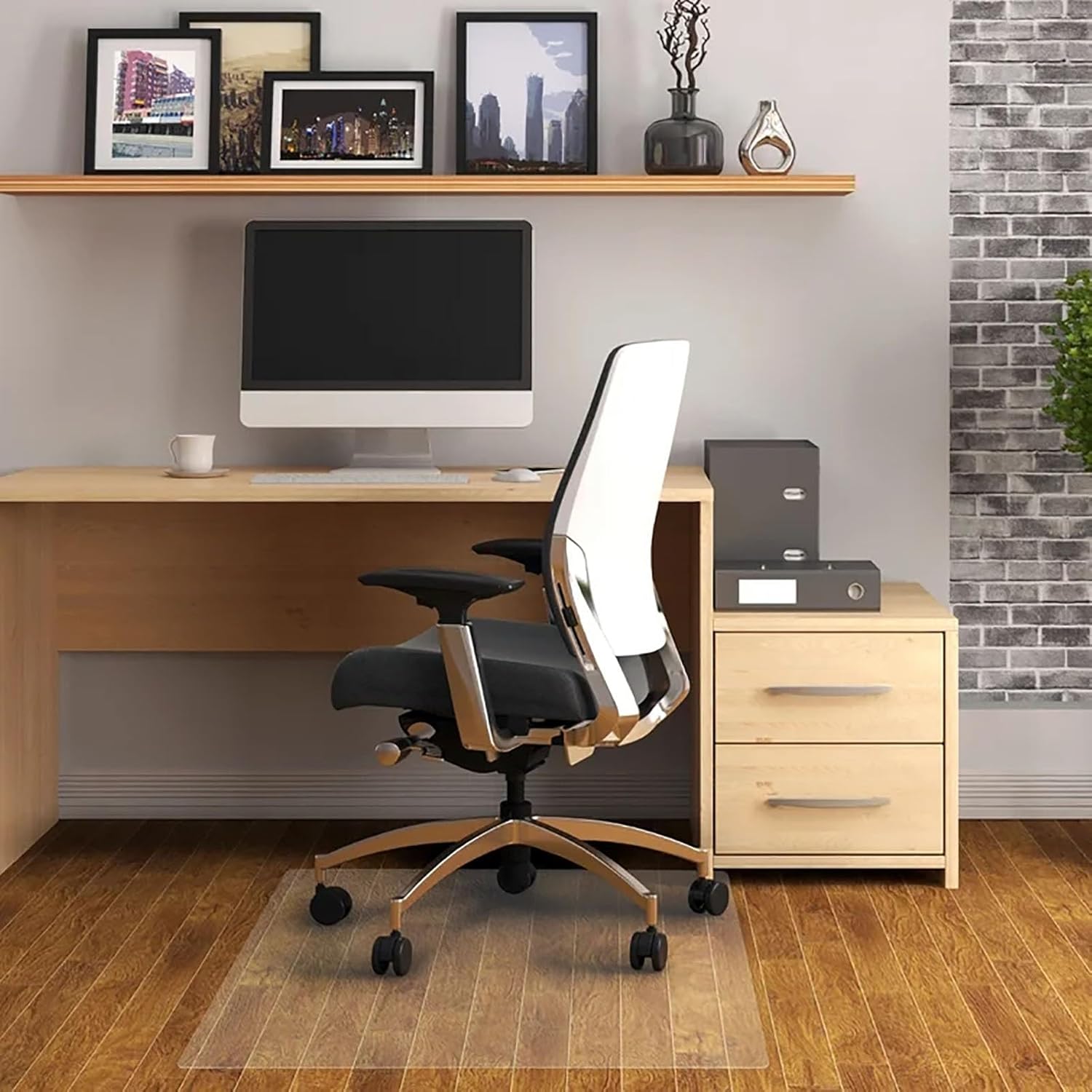 Tapete de plástico para silla de escritorio para suelo de madera dura, protector de piso de madera para silla rodante, tapete grande para silla de