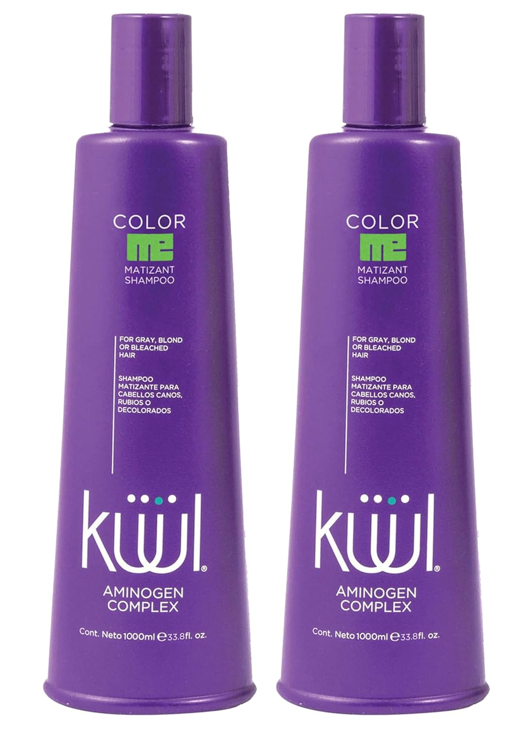 Kuul Matizant Shampoo 33.8 FL OZ cada uno (2 PACK) 2 (dos Matizador para cabello rubio)