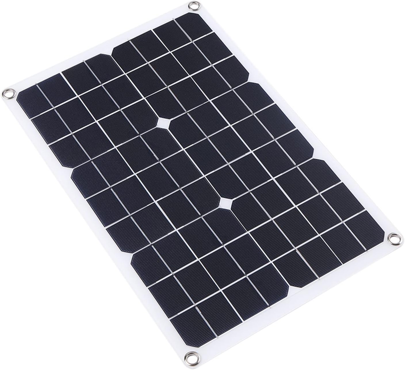 Weytoll Sistema de panel solar de 18 V, 20 W, panel solar, controlador de carga de 30 A con kit de inversor solar de automóvil USB dual, fuente