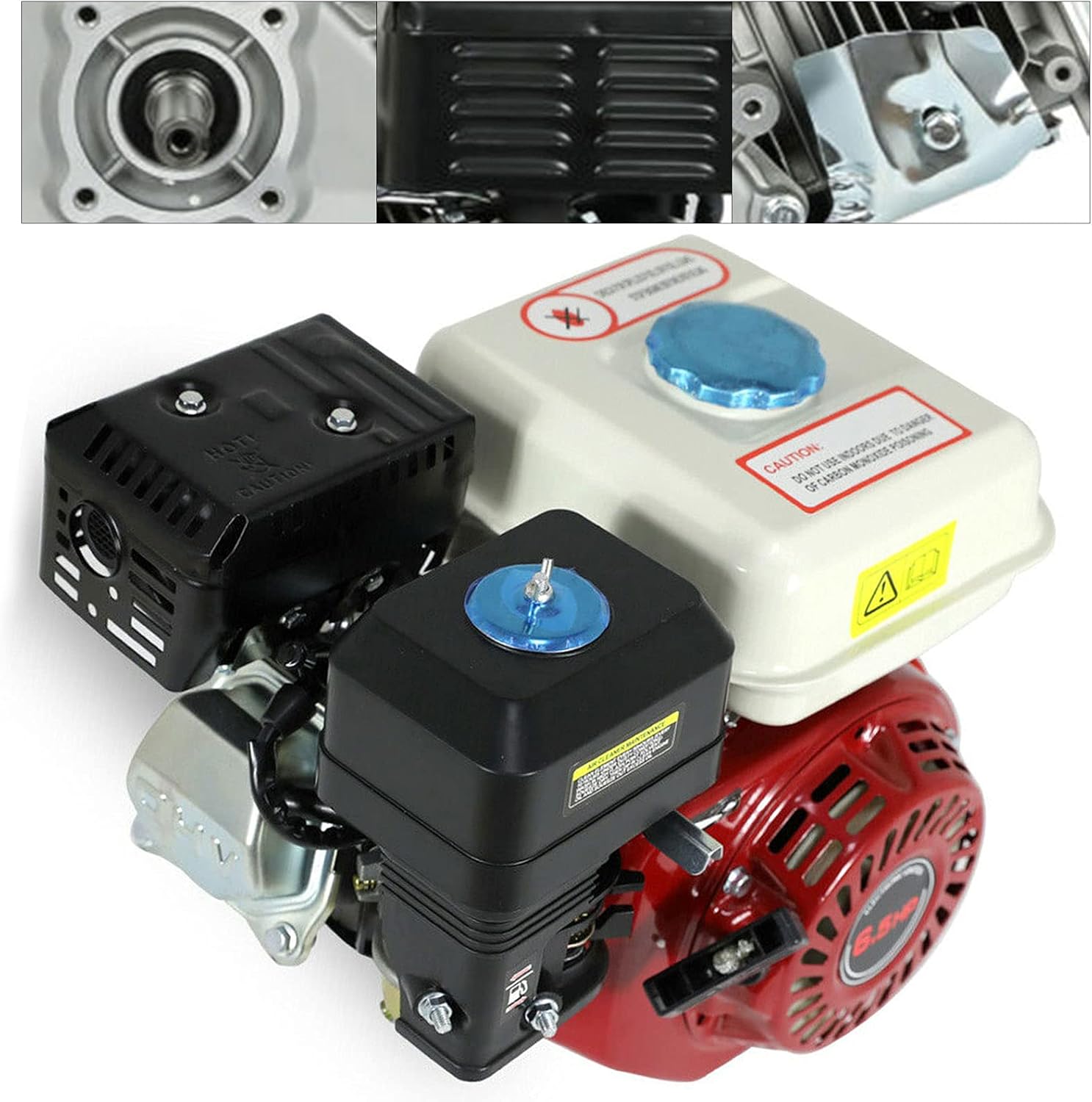 InSyoForeverEC Motor de gas de 4 tiempos, motor multiusos a gas, motor de motor de gas portátil con arranque de refrigeración por aire, respaldo del
