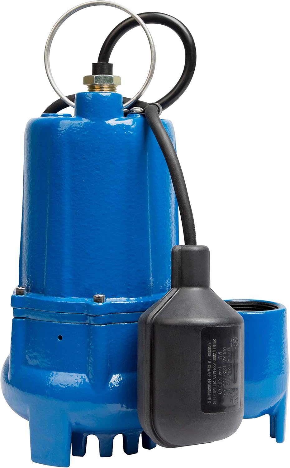 Little Giant Select Series LG-S50T 14942675 Bomba de sumidero de hierro fundido de 115 voltios, 12 HP, 4300 GPH con interruptor atado, color azul