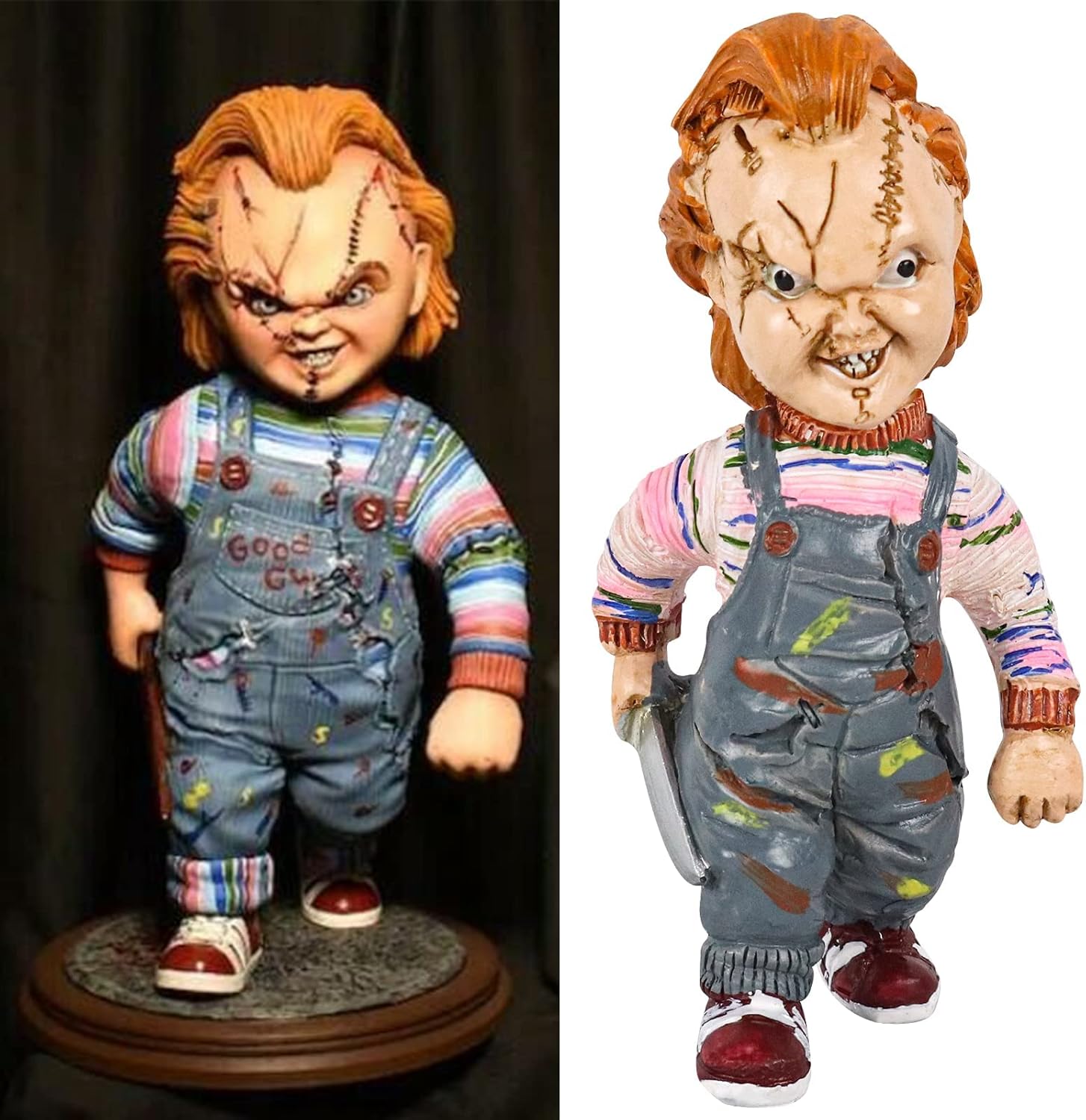 Decoración de gnomos de jardín de película de terror, estatua de Michael Myers, figuras de gnomos de terror para exteriores, Freddy Jason Scream