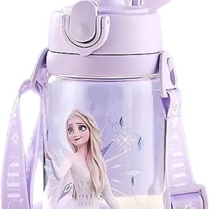 Frozen Elsa Botella De Agua Doble Cubiertas Con Pajita Y Correa 17.6 fl oz – Púrpura Frozen Elsa Botella De Agua Doble Cubiertas Con Pajita Y Correa 17.6 fl oz – Púrpura