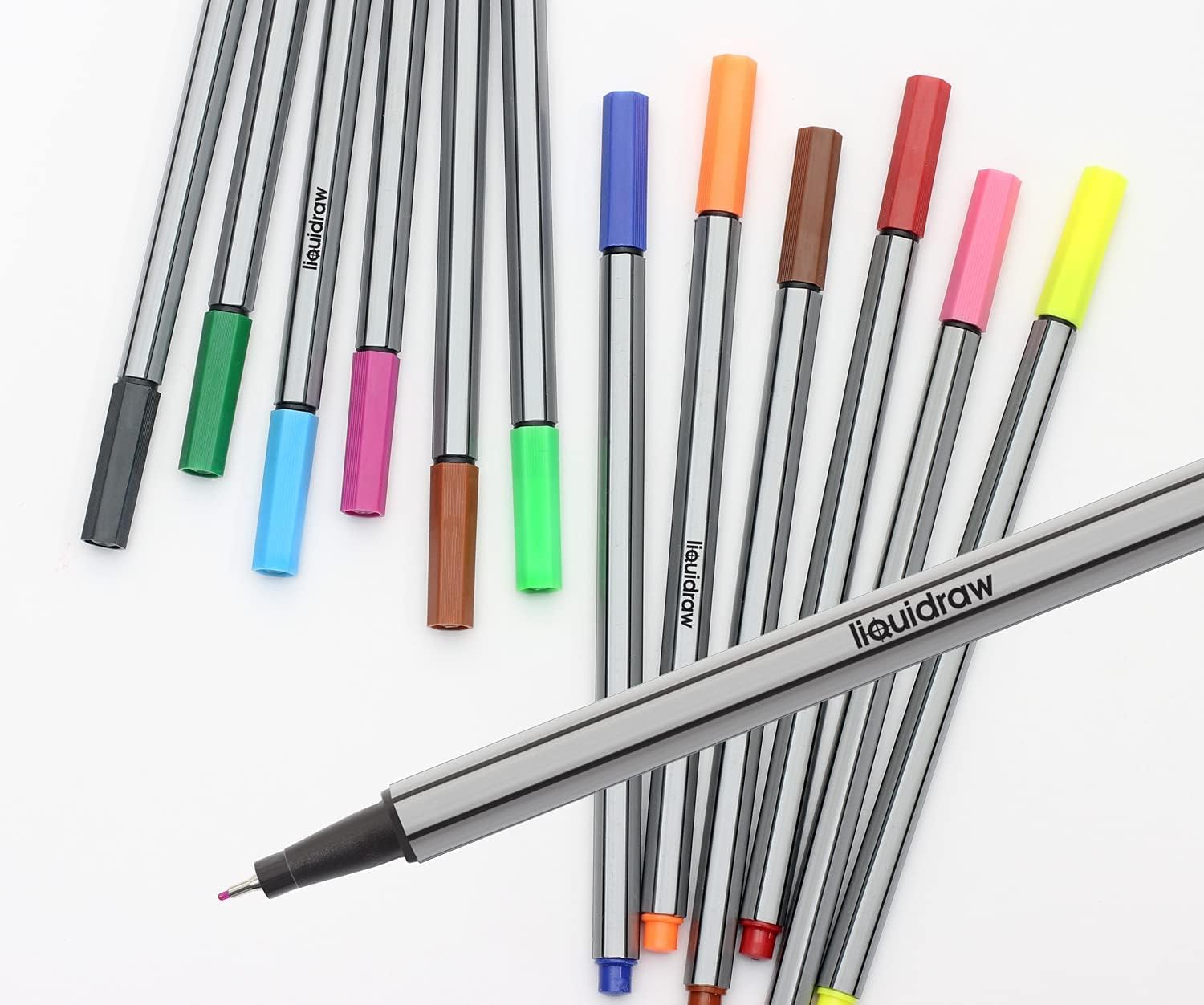 Bolígrafos coloridos para tomar notas, juego de 12 bolígrafos de punta fina, bolígrafos de punta fina, juego de bolígrafos de colores de 0.016 in,