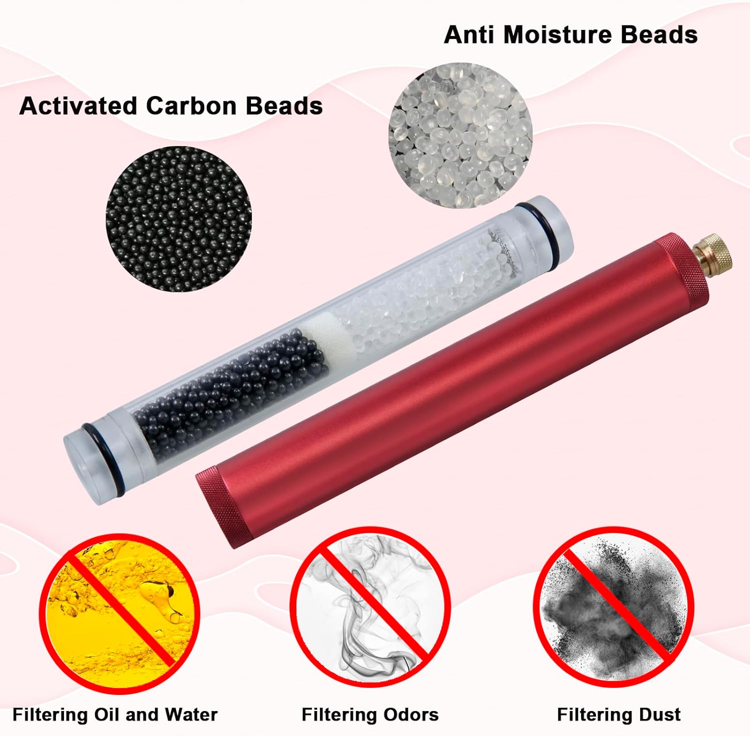 Filtro de aire de alta presión de 30 Mpa, separador de agua de aceite de compresor PCP de 4500 psi, con manguera flexible de resorte y conector