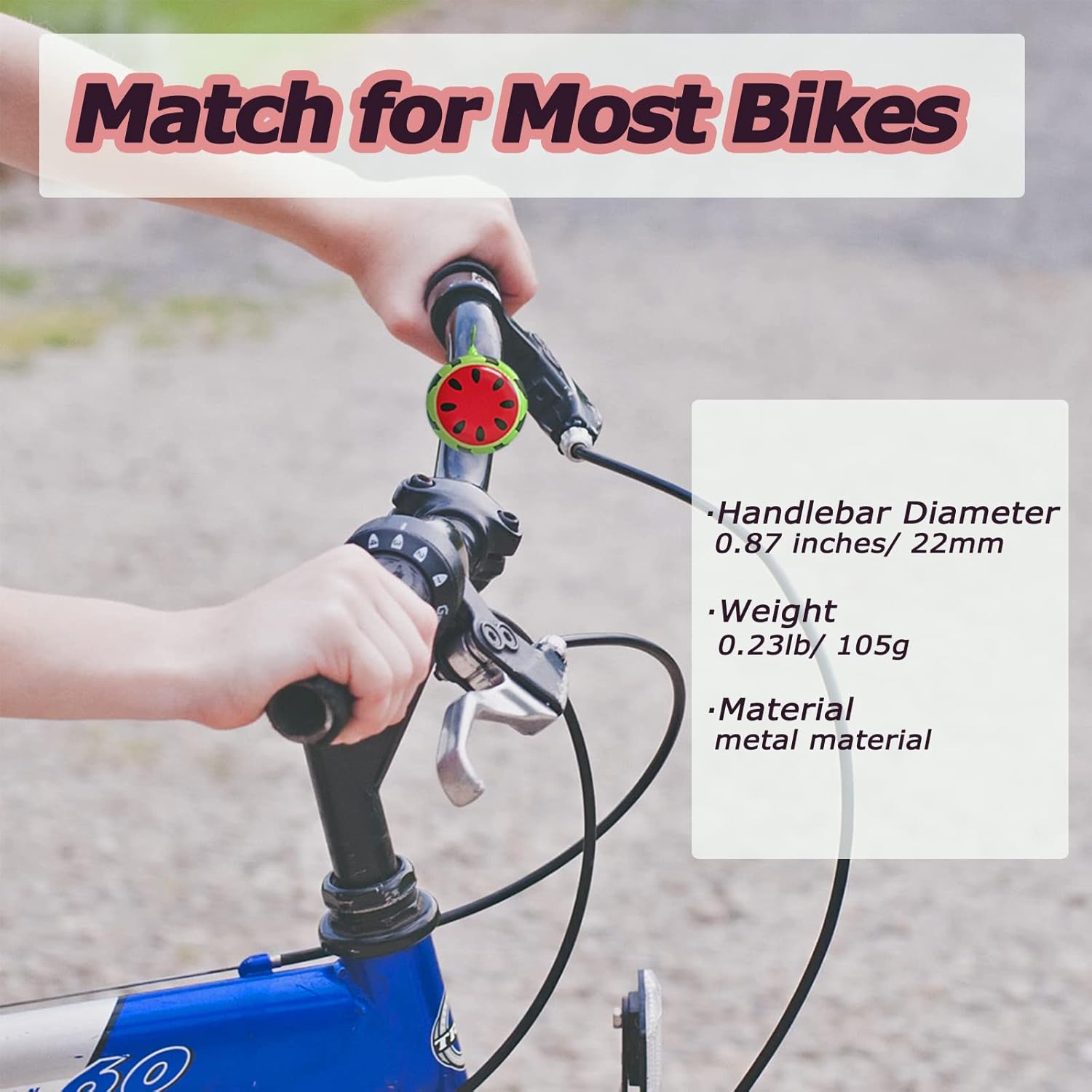 Fruits Bike Bell for Kids, Adjustable Size Bicycle Bell Bike Accessories for Adult Clear Sound Bike Horns
