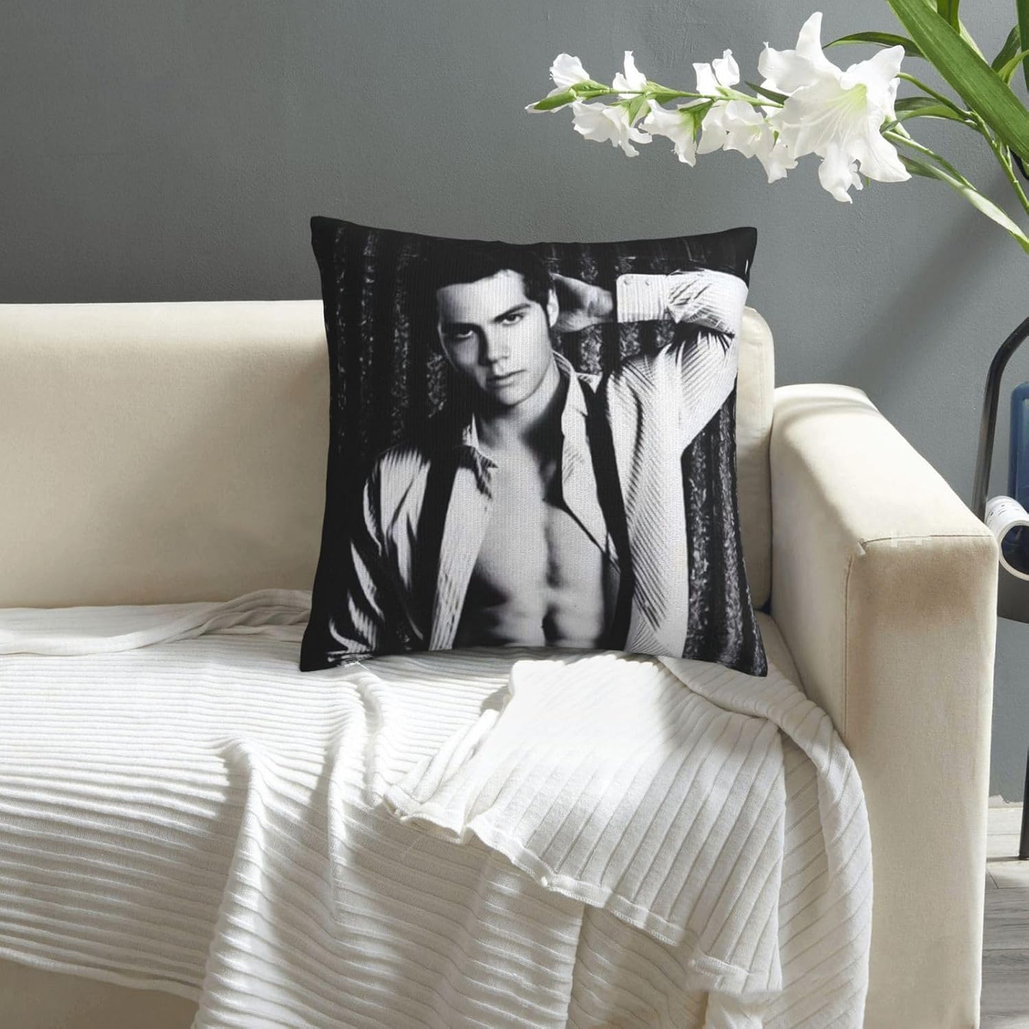 Dylan Obrien – Funda de almohada con estampado dúplex, suave y transpirable, funda de almohada de 18 x 18 pulgadas