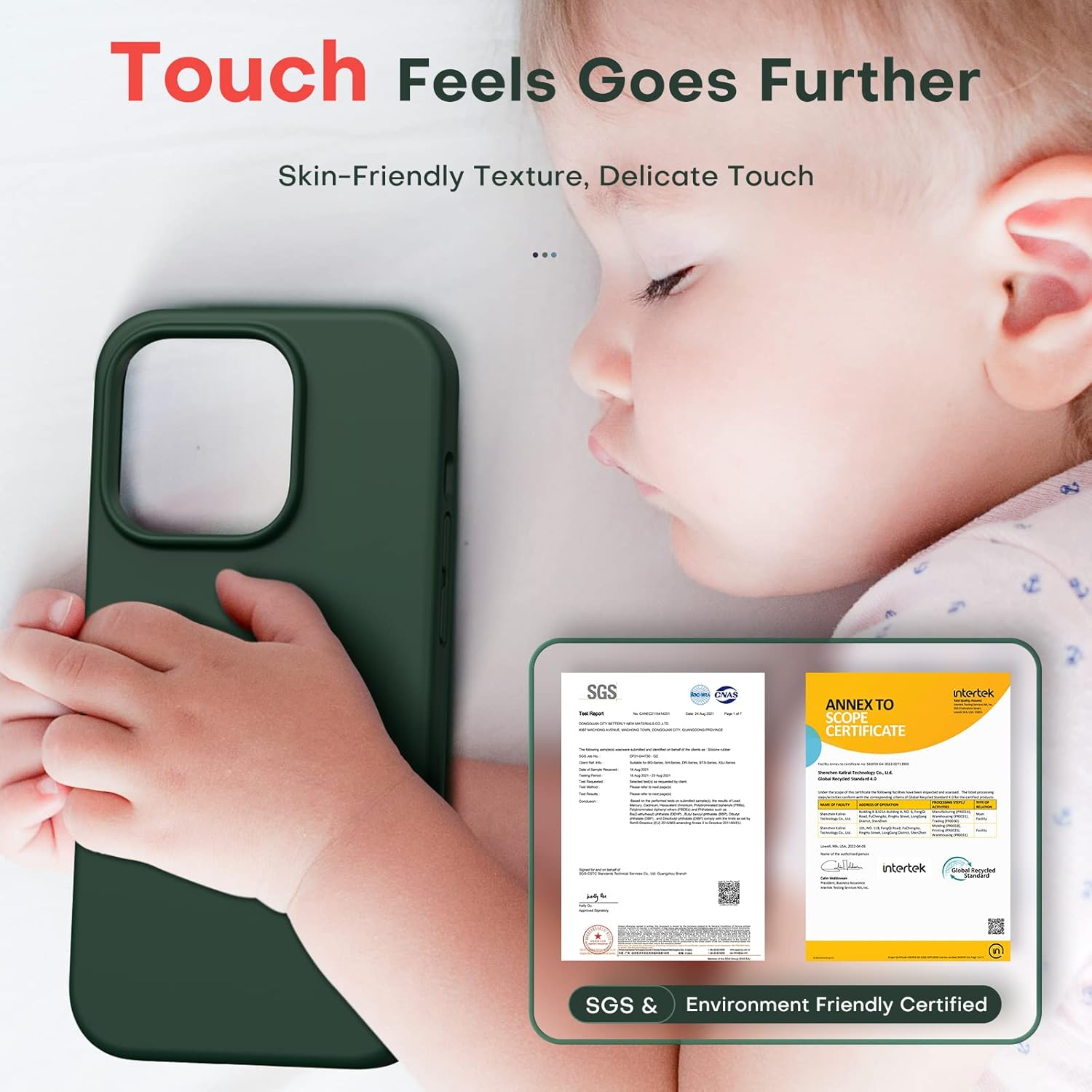 TOCOL Funda 5 en 1 para iPhone 14 Pro Max, 2 protectores de pantalla + 2 protectores de lente de cámara, funda delgada de silicona líquida para
