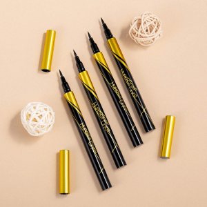 Delineador de ojos negro todo el día, impermeable y a prueba de manchas con punta de fieltro suave, delineador líquido de larga duración con acabado Delineador de ojos negro todo el día, impermeable y a prueba de manchas con punta de fieltro suave, delineador líquido de larga duración con acabado