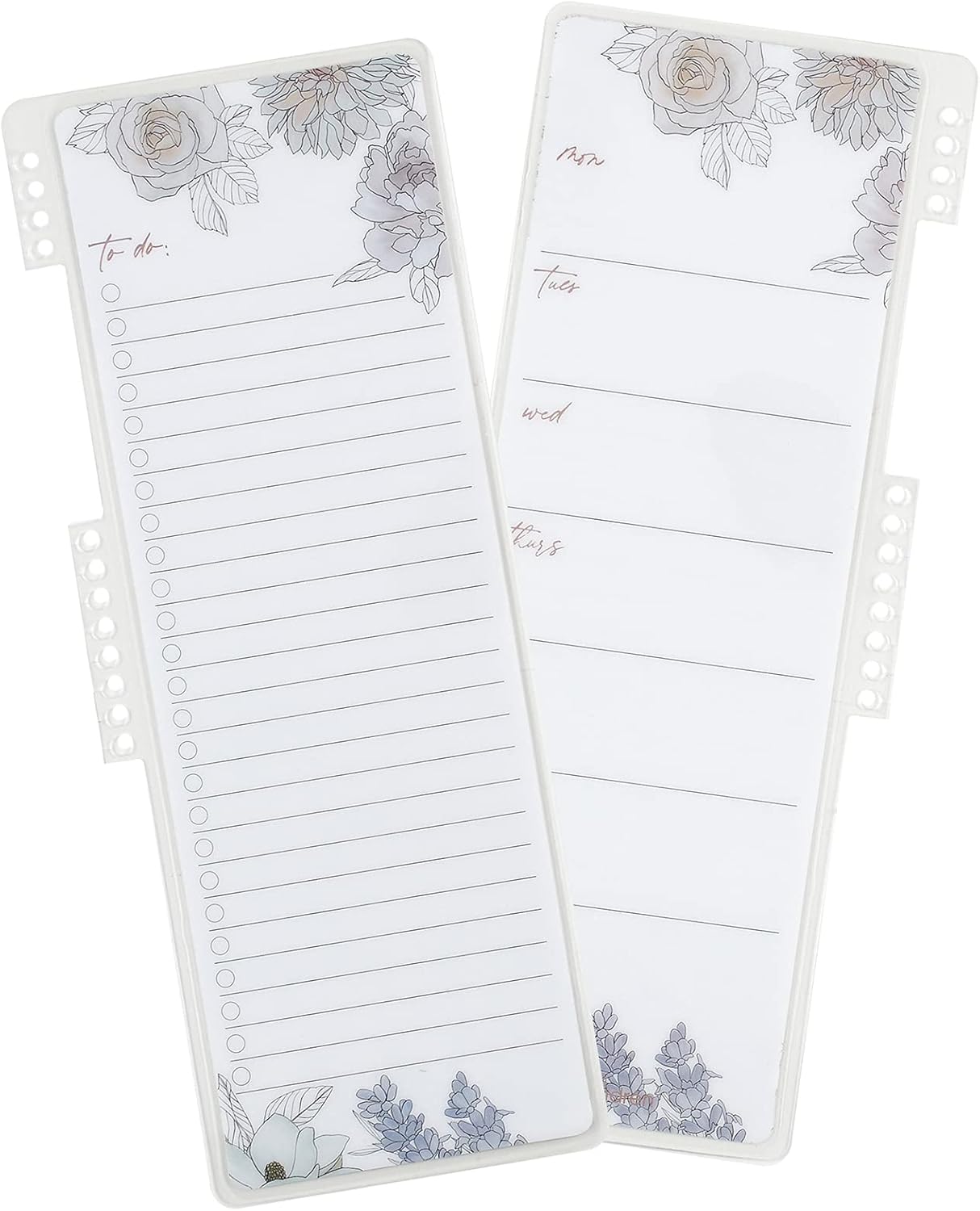Tablero de lista de tareas pendientes en Flora, tablero de doble cara y borrado en húmedo. Puedes encajar en tu agenda o carpeta en espiral, abordar