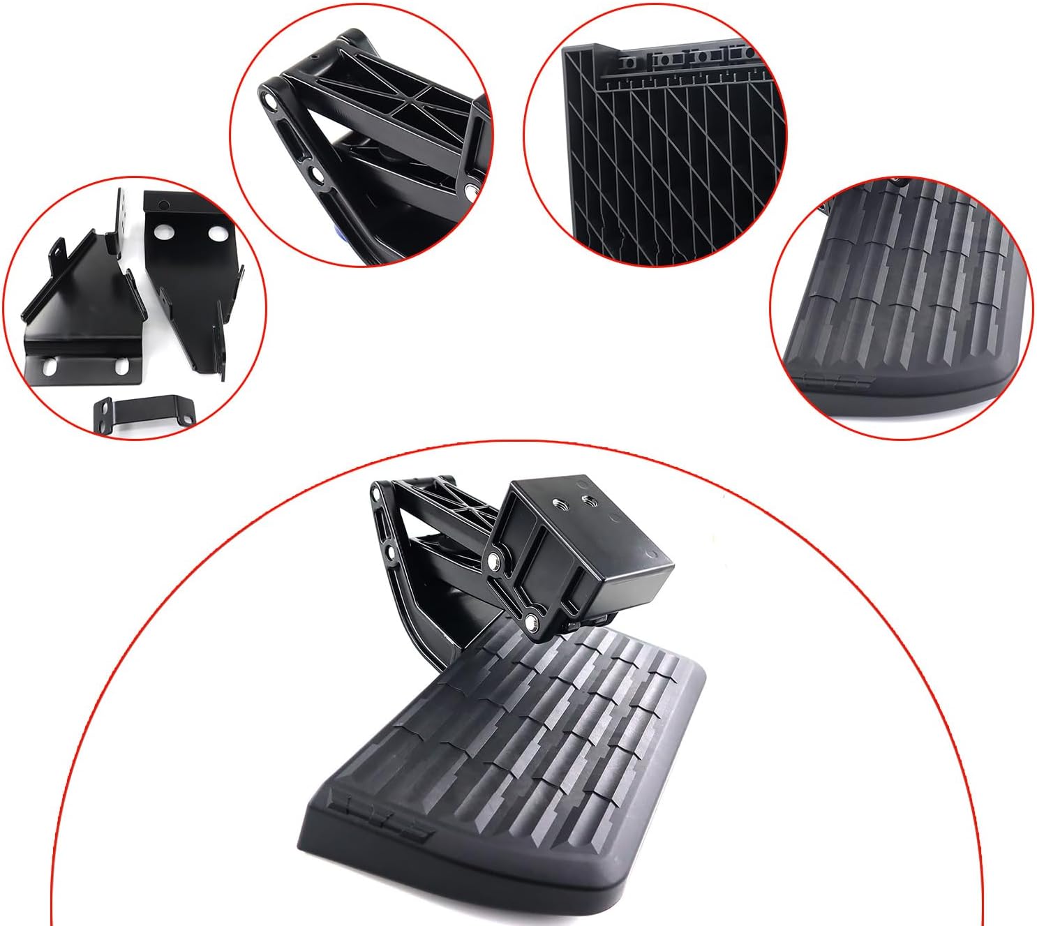 75328-01A Escalón de parachoques retráctil para Ford F150 2021 2022 2023 plegable camión trasero escalón negro