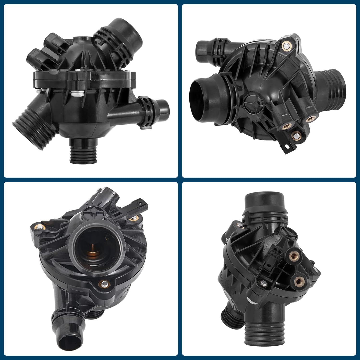 Bomba de agua de motor eléctrico 11517586925 y termostato refrigerante compatible con BMW 128i 325i 325xi 328i 328xi 330i 330xi 525i 525xi 528i