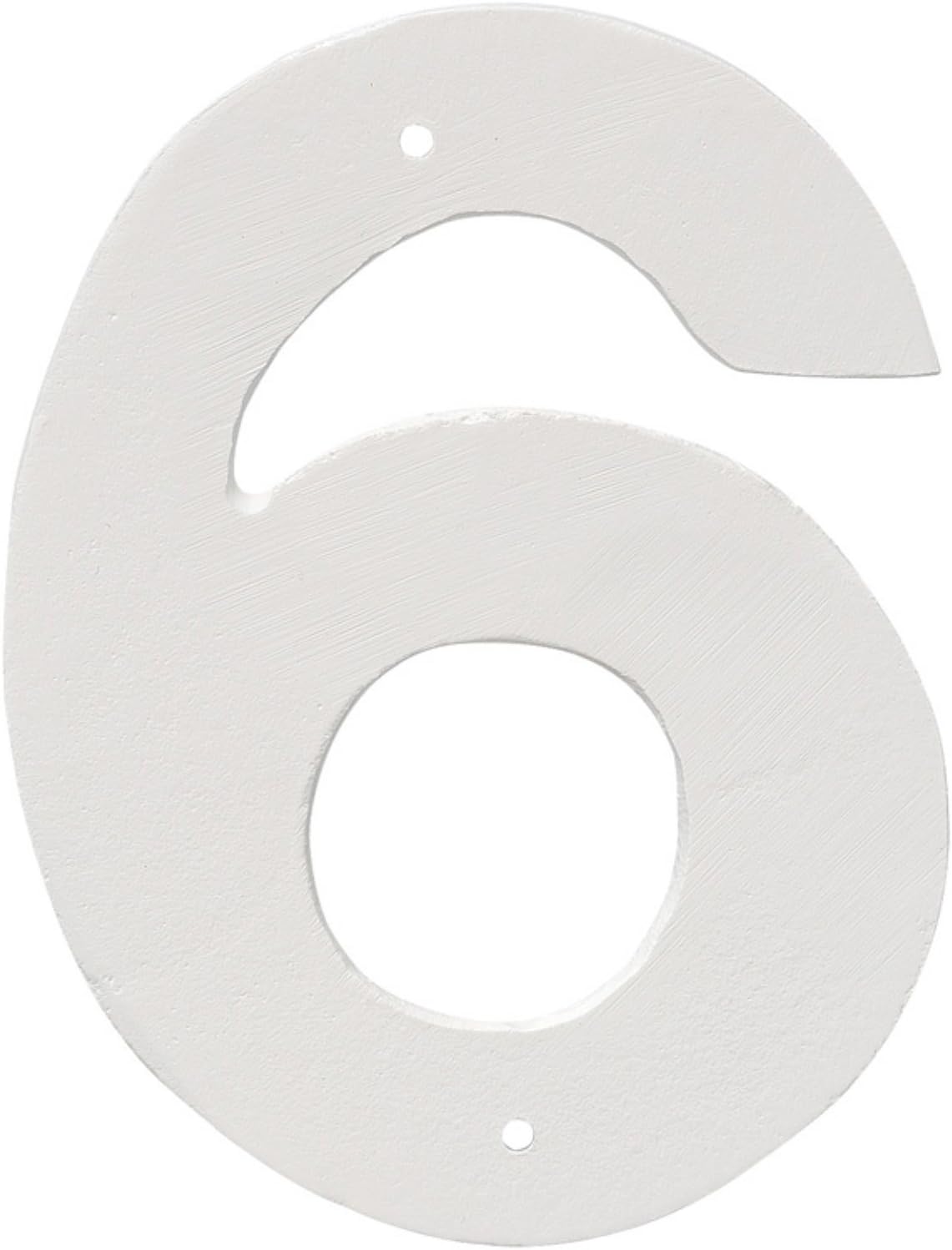 Montague Metal Products HHN-4-W-0 Placa de aluminio para exteriores de 4 pulgadas, mediana, números de casa blanca