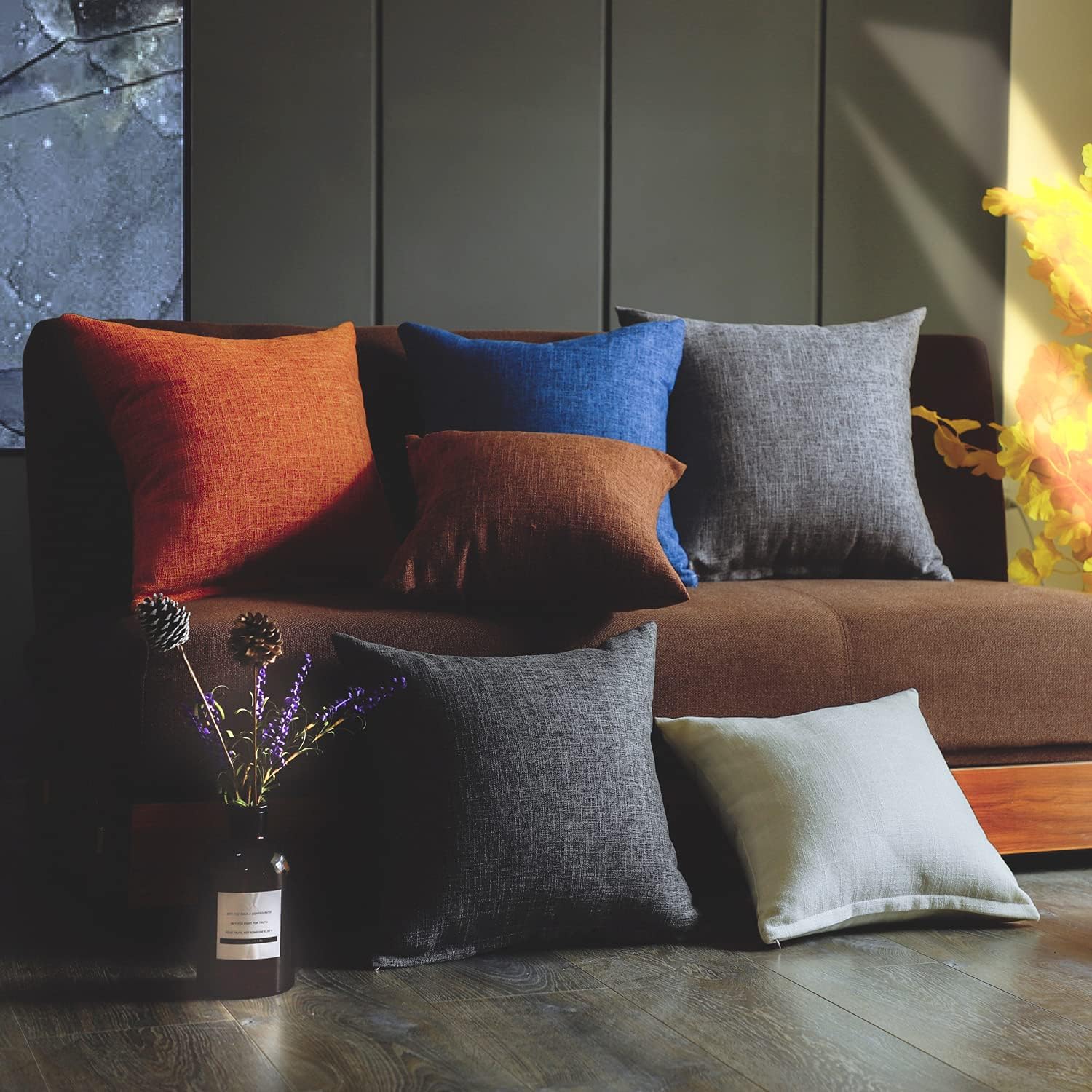 Sincere – Cojín de asiento cuadrado a juego, cojín de sofá de interiores para decoración de sofás, incluye inserto, 18 pulgadas x 18 pulgadas
