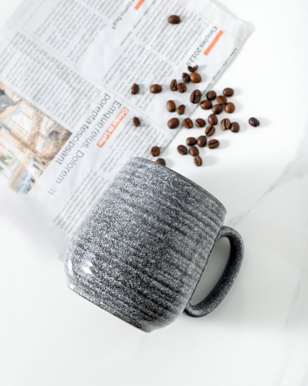 Hasense Taza de café grande, taza de café de porcelana de 20 onzas con mango grande, fácil de sostener, taza de café grande para café con leche, té,