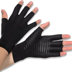 Donfri Guantes de compresión de cobre para artritis para mujeres y hombres, alivian el dolor de manos, la hinchazón y el túnel carpiano (1 par, Donfri Guantes de compresión de cobre para artritis para mujeres y hombres, alivian el dolor de manos, la hinchazón y el túnel carpiano (1 par,