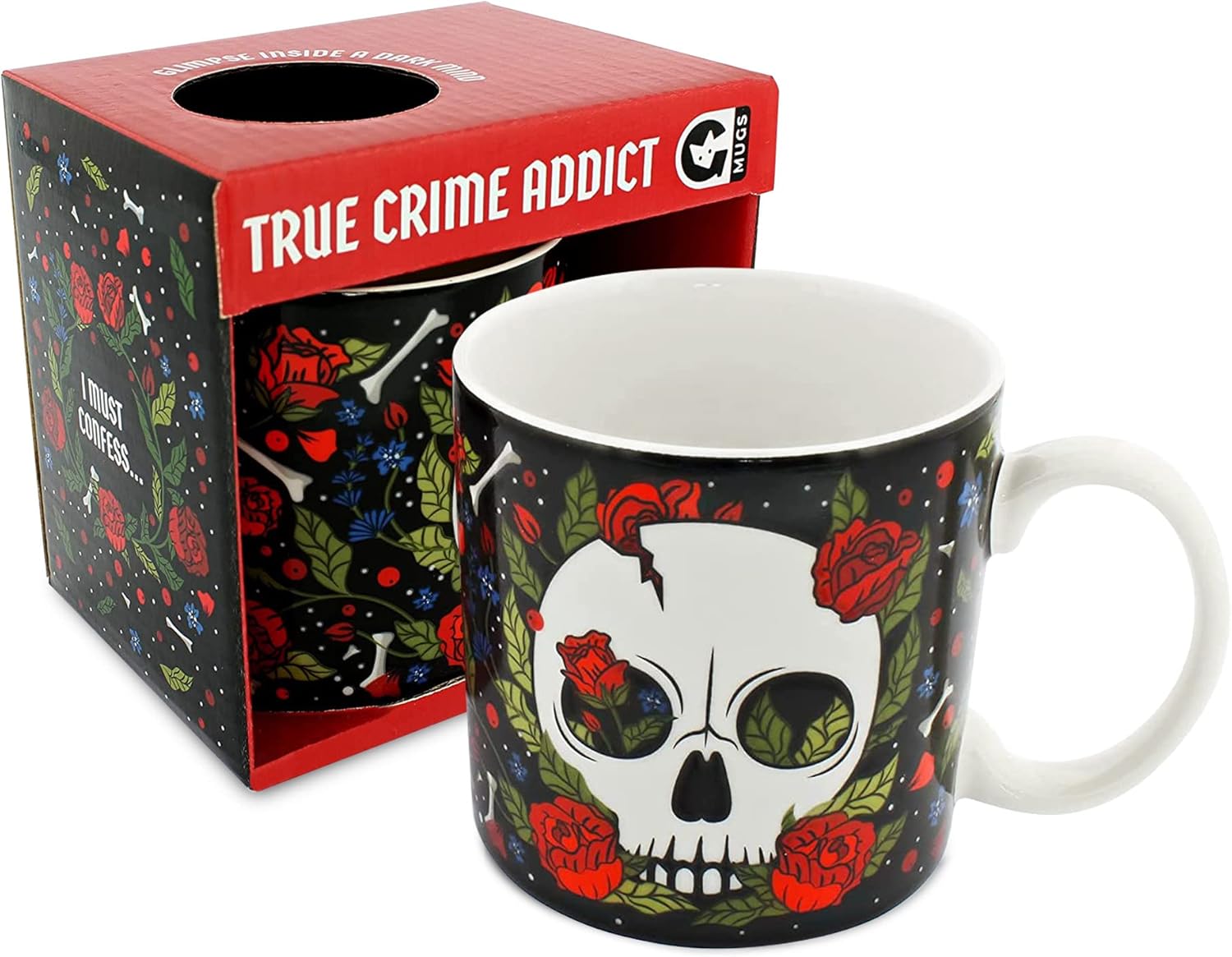 Ginger Fox – Taza de café True Crime Addict, taza de café espeluznante, taza de café de cerámica, mercancía de adicto al crimen, regalos de crimen