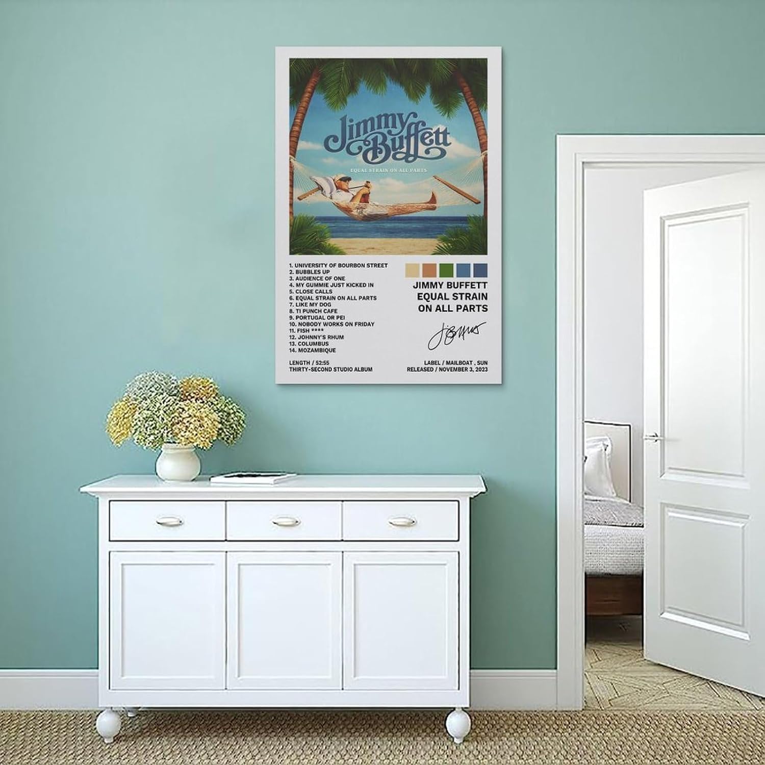 Jimmy – Póster de Buffett con igualdad de tensión en todas las partes, pintura decorativa, lienzo, pósteres de pared e impresión artística moderna