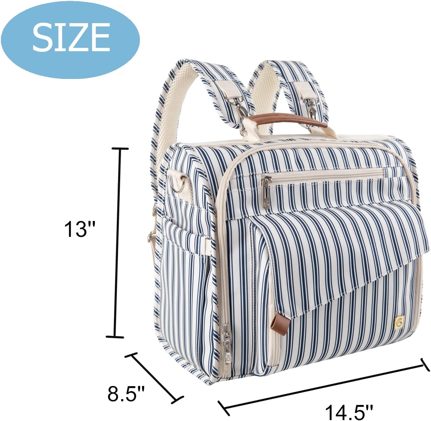 ALLCAMP Diaper Bag Large, Support baby Stroller, Converted Into a Tote Bag