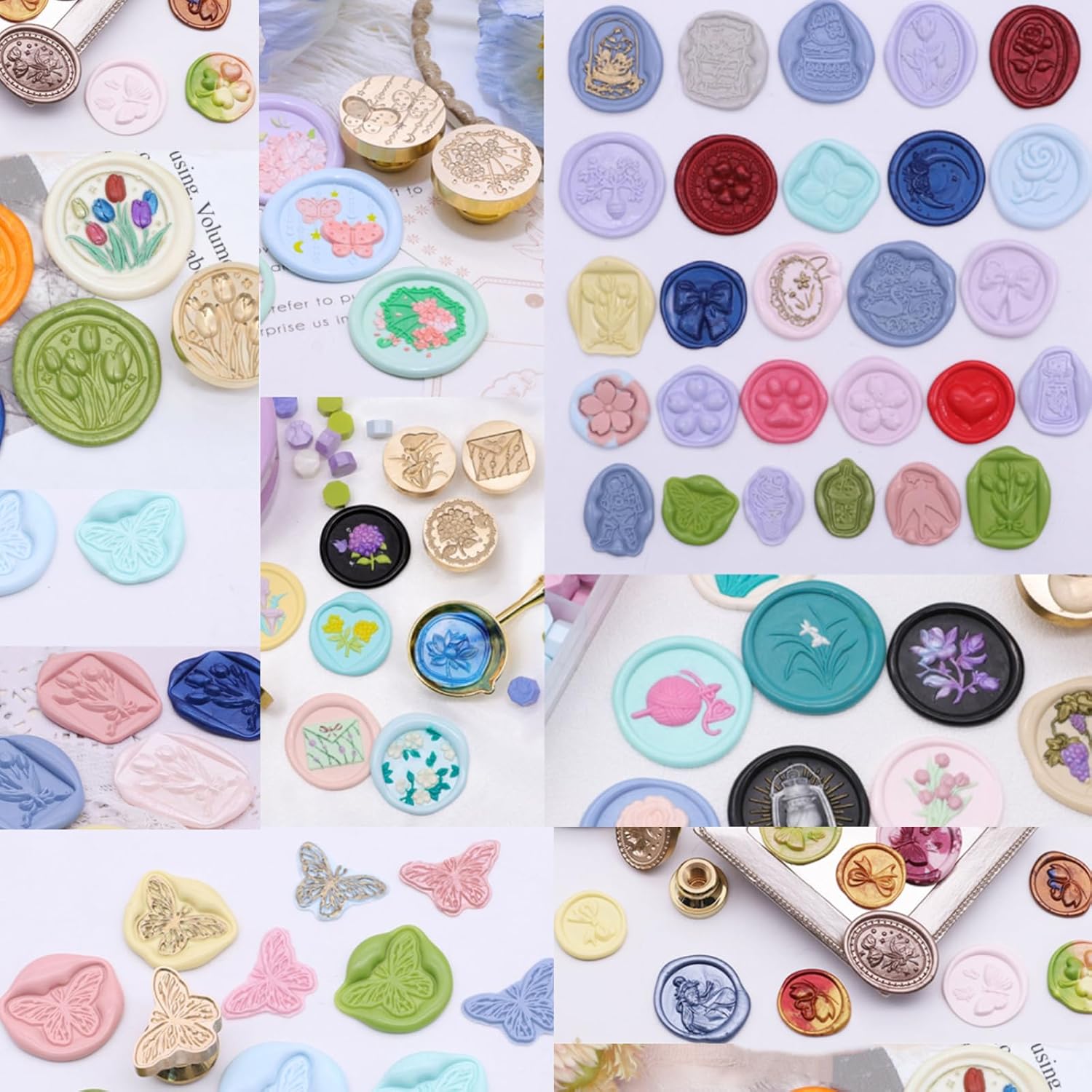 720 cuentas de sellado de cera, cuentas de cera de sellado de 0.55 libras, cuentas de sello de cera octagonal para sellos de cera, tarjetas,