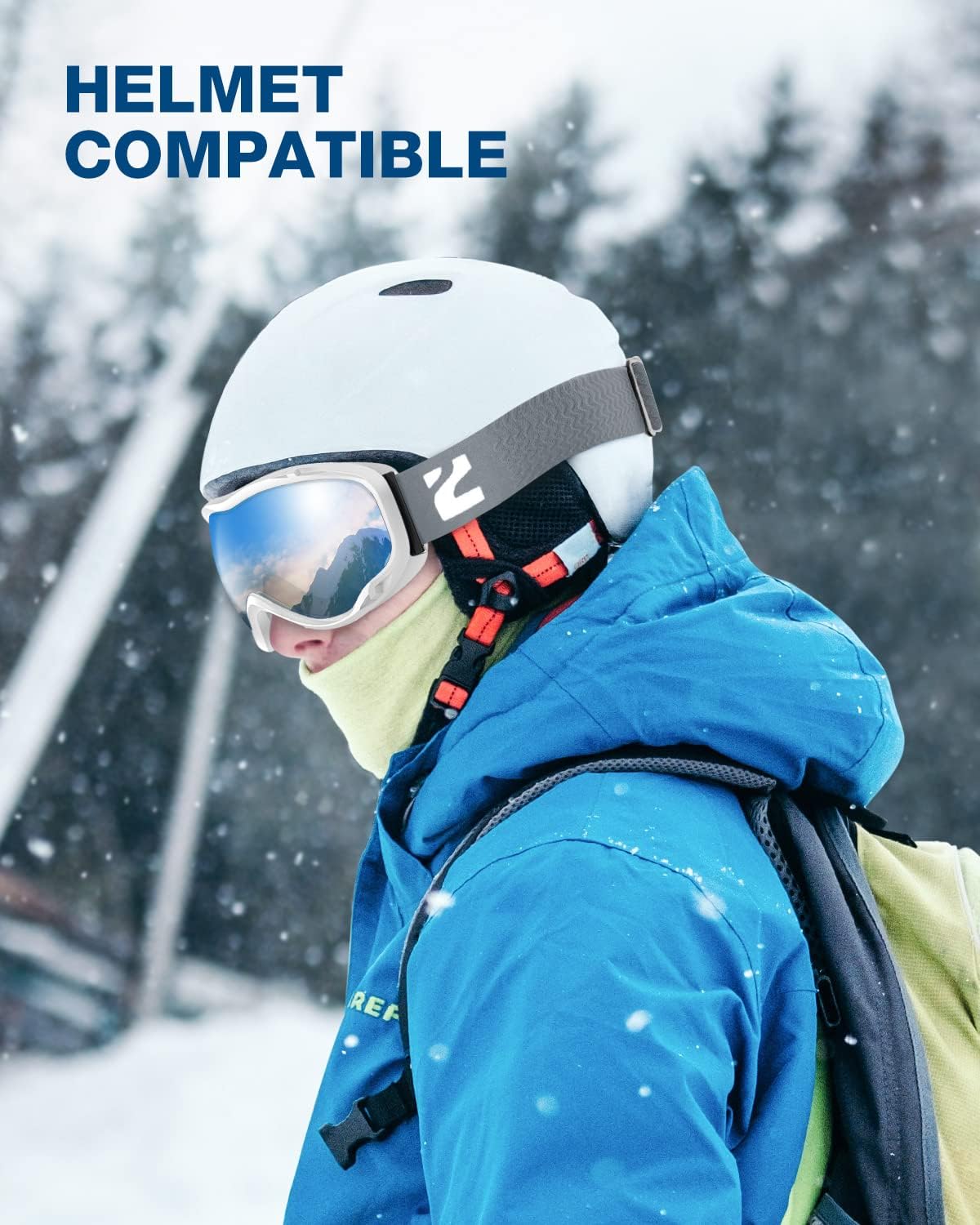 ZIONOR Lagopus Gafas de protección UV para esquí y snowboard, antiniebla, para hombres, mujeres, jóvenes