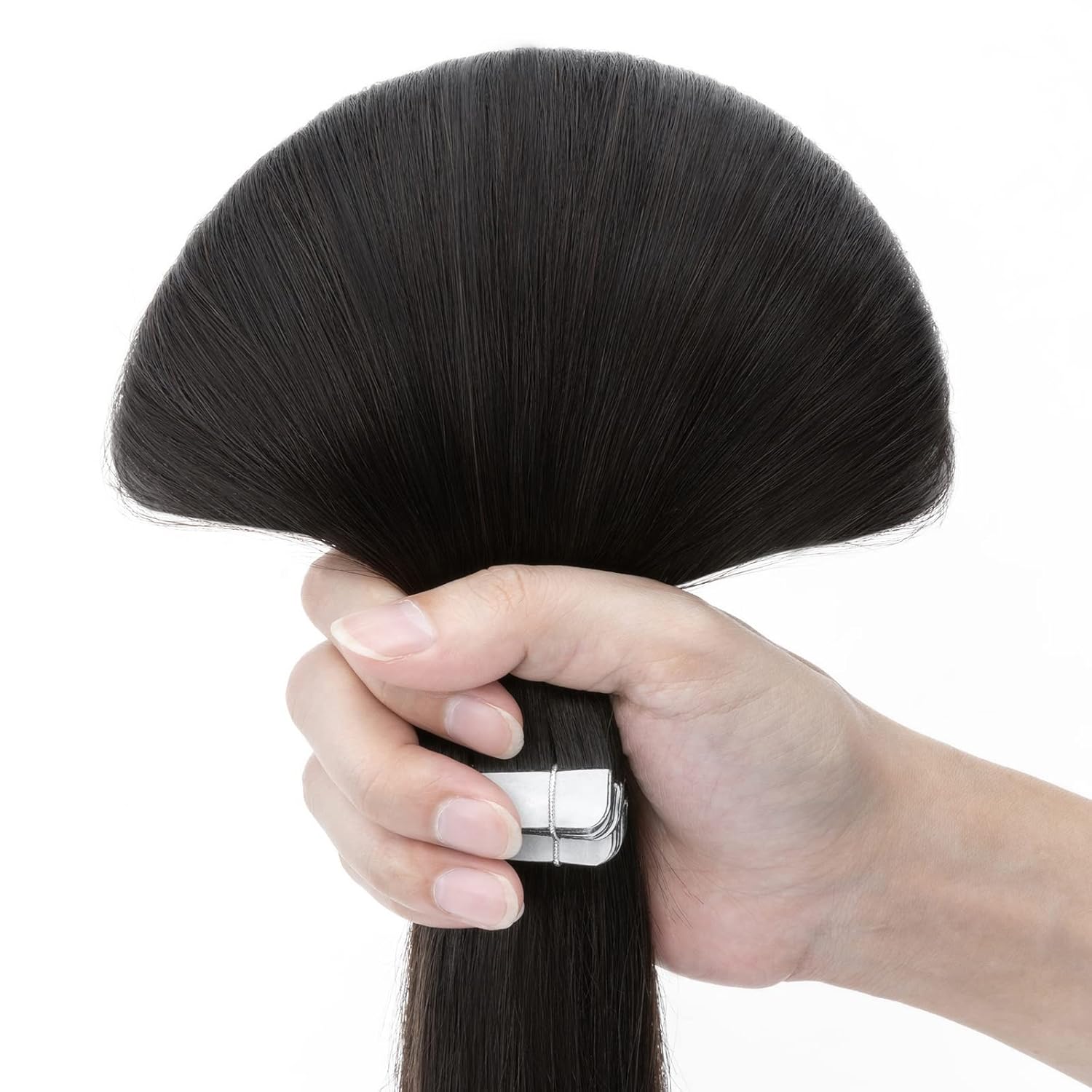 SEGO Extensiones de cabello humano con cinta, 20 unidades, 1.76 ozpaquete, extensiones de cabello humano Remy, lacio, sin costuras, para mujeres,