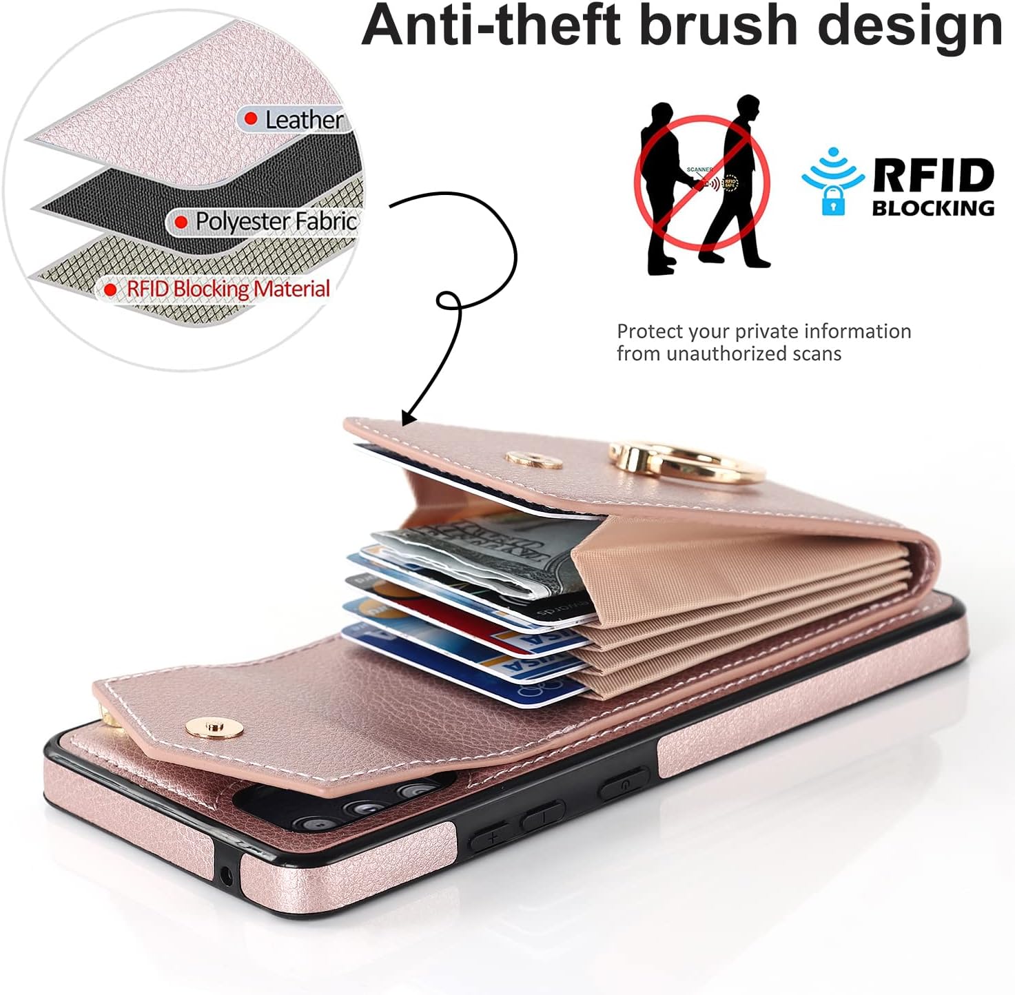 Asuwish Funda de teléfono para Samsung Galaxy S20 FE 5G de 6.5 pulgadas con protector de pantalla de vidrio templado y anillo RFID tarjetero celular