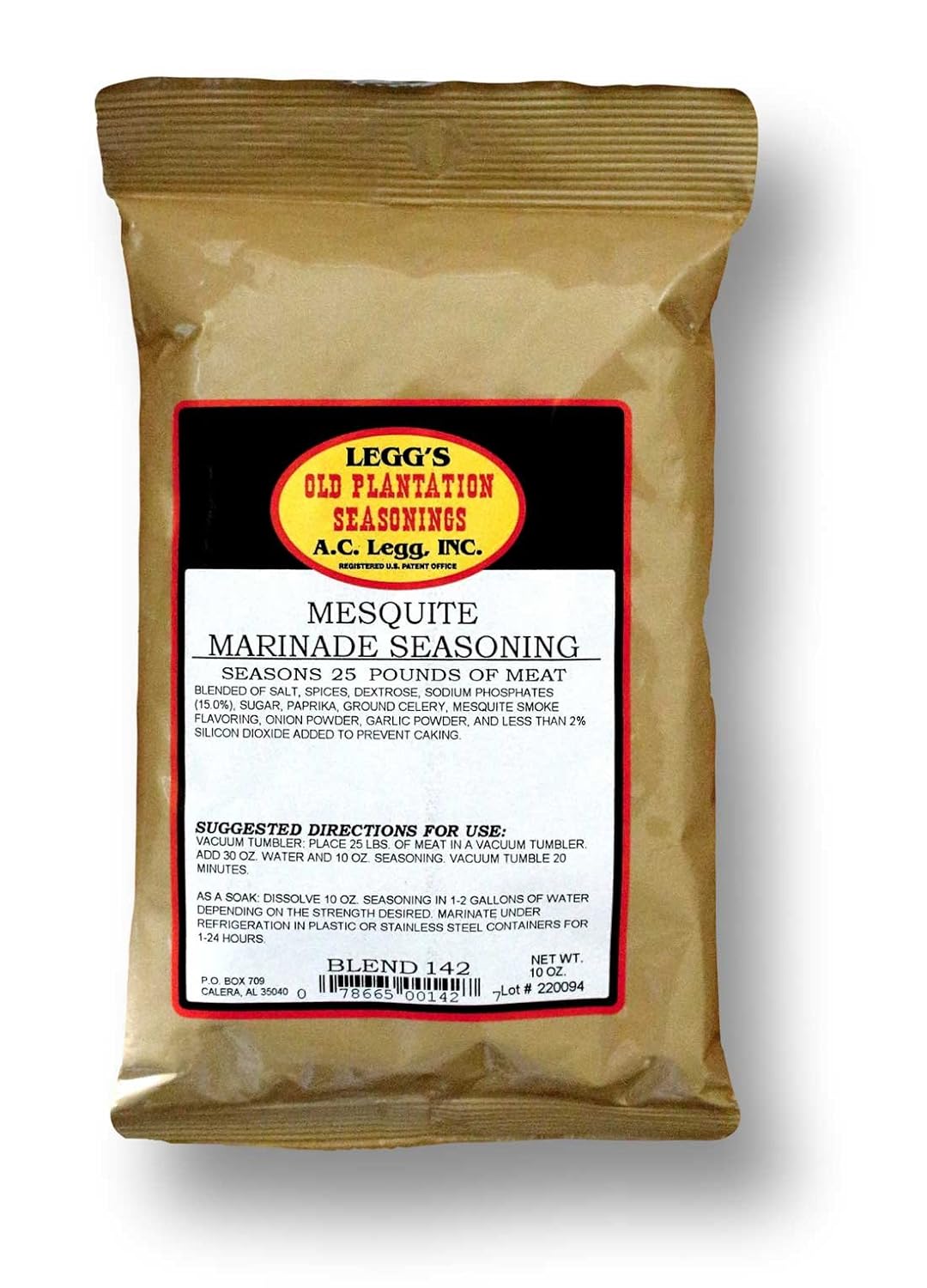 A.C. Legg Condimento de marinada de mezquite INC