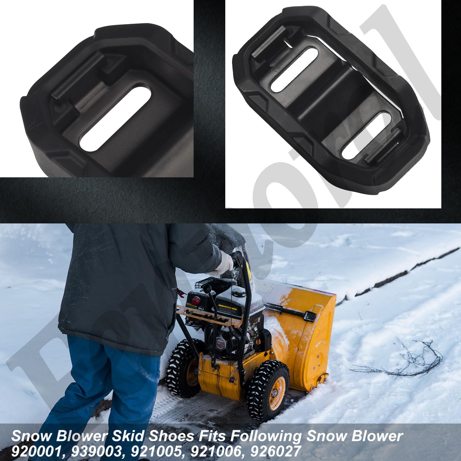 72603100 Kit de zapatas de nieve con accesorios de montaje compatible con sopladores de nieve Ari-ens 939003, 920001, 921005, 921006, 926027
